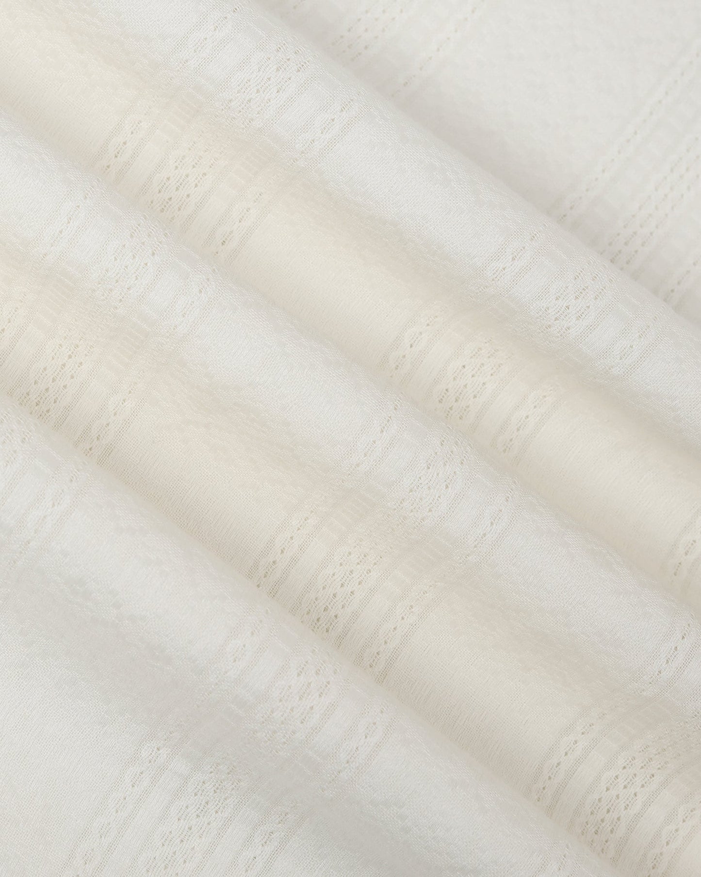 Off White Half Sleeve Textured Shirt - Lambo