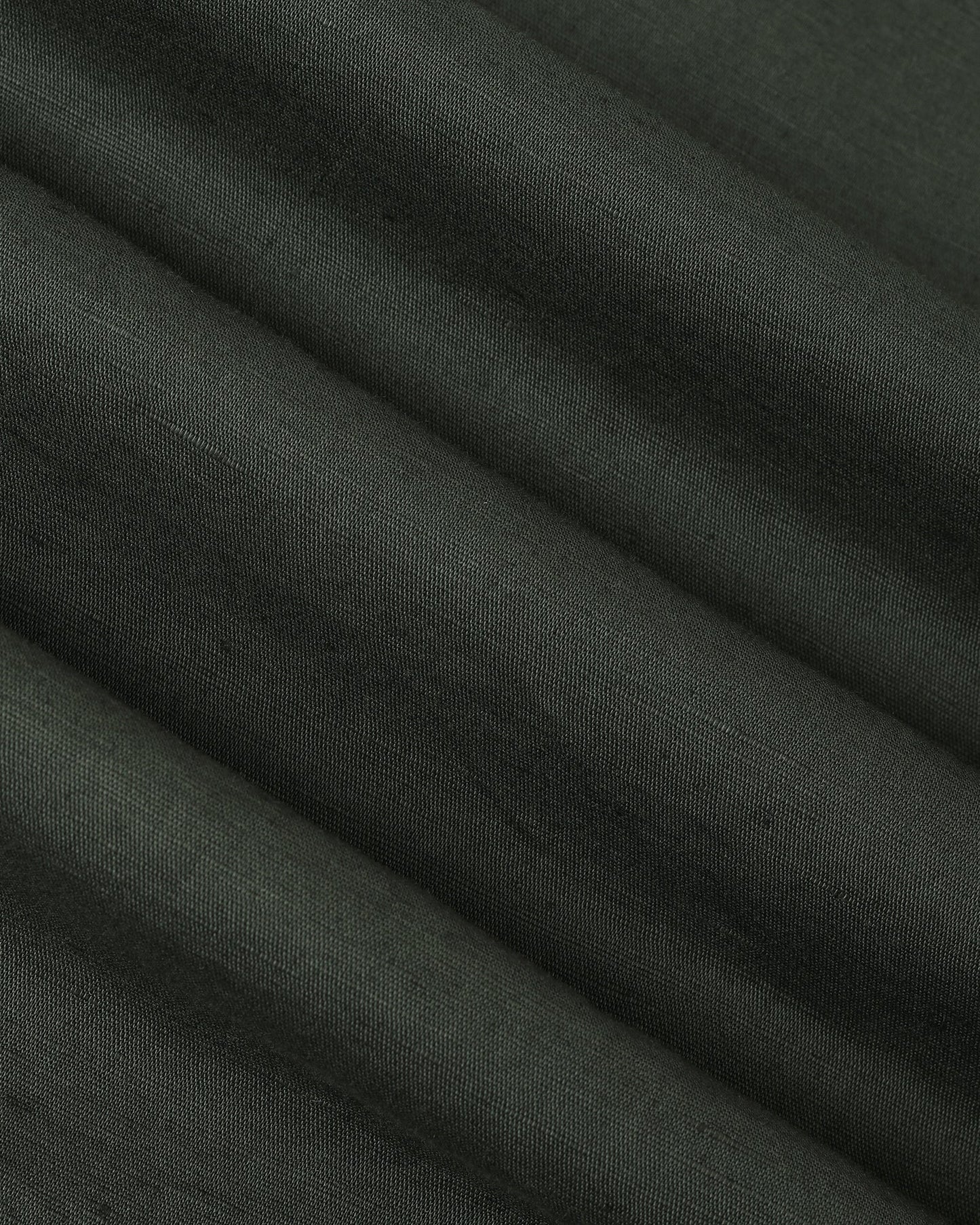 Olive Half Sleeve Linen Solid Shirt - Cleo