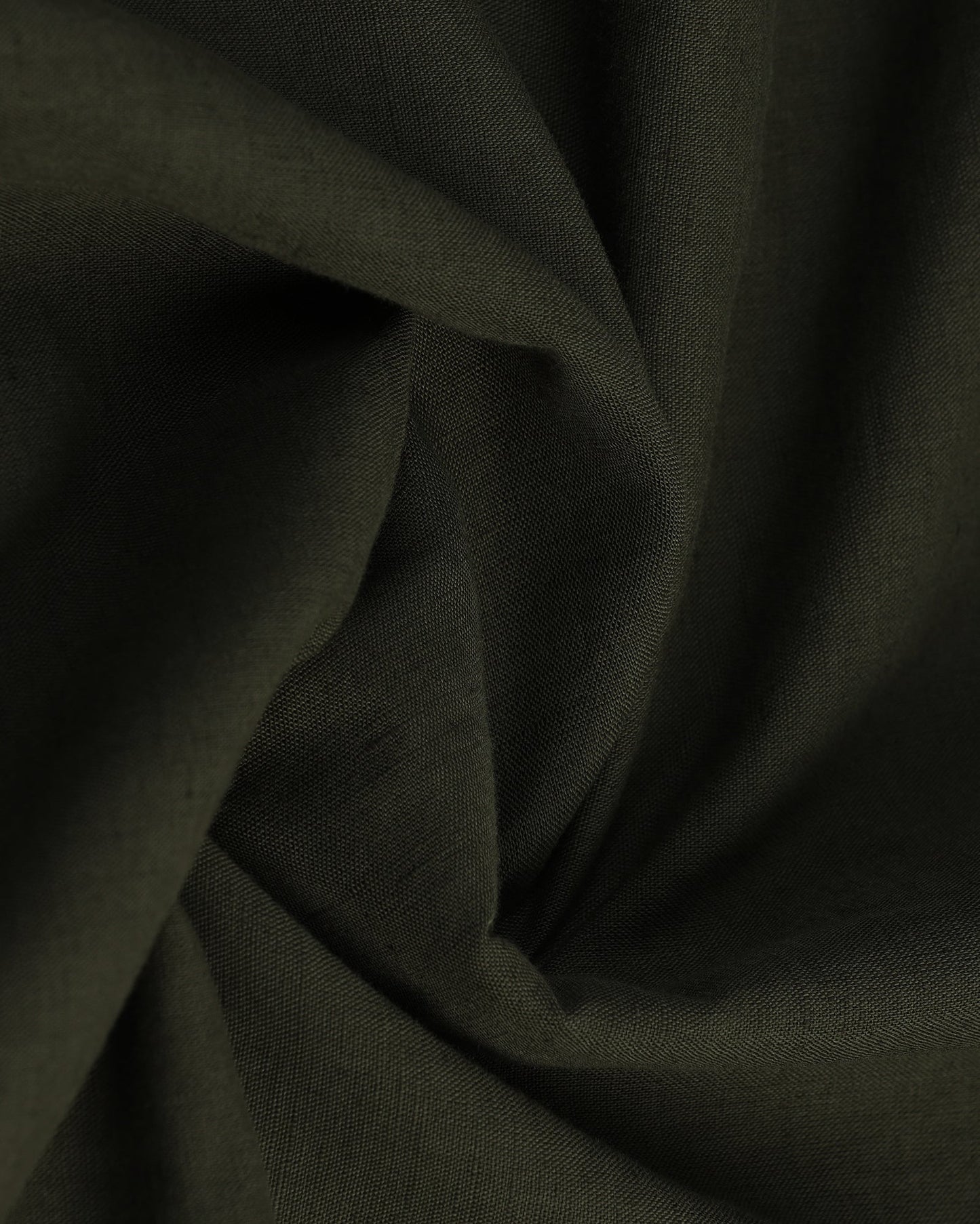 Olive Linen Solid Shirt - Konrad