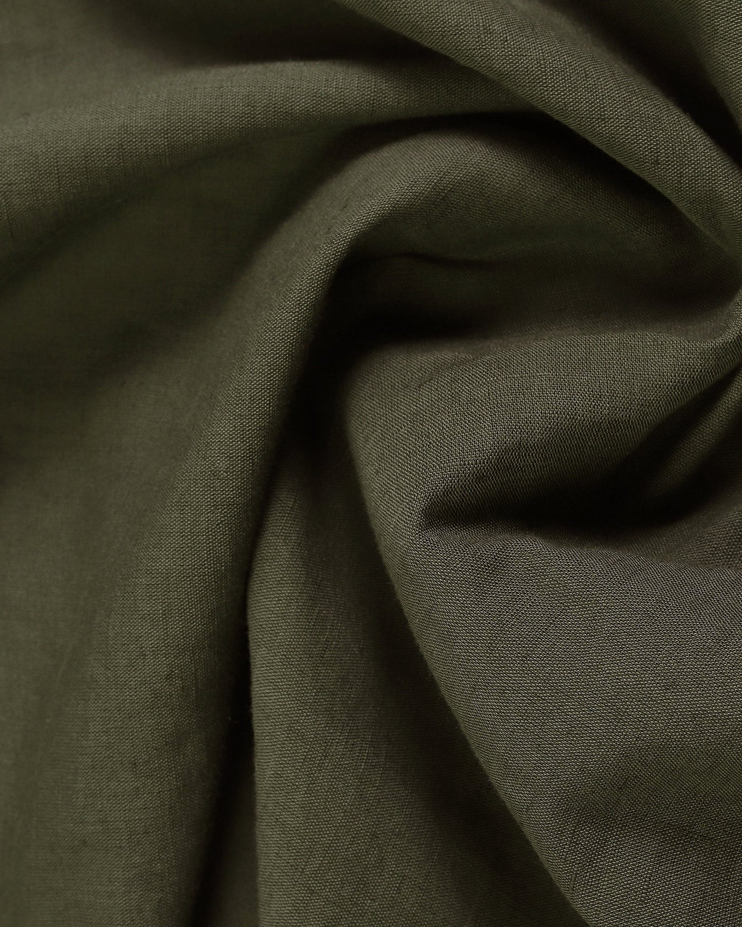 Olive Linen Solid Shirt - Salmon