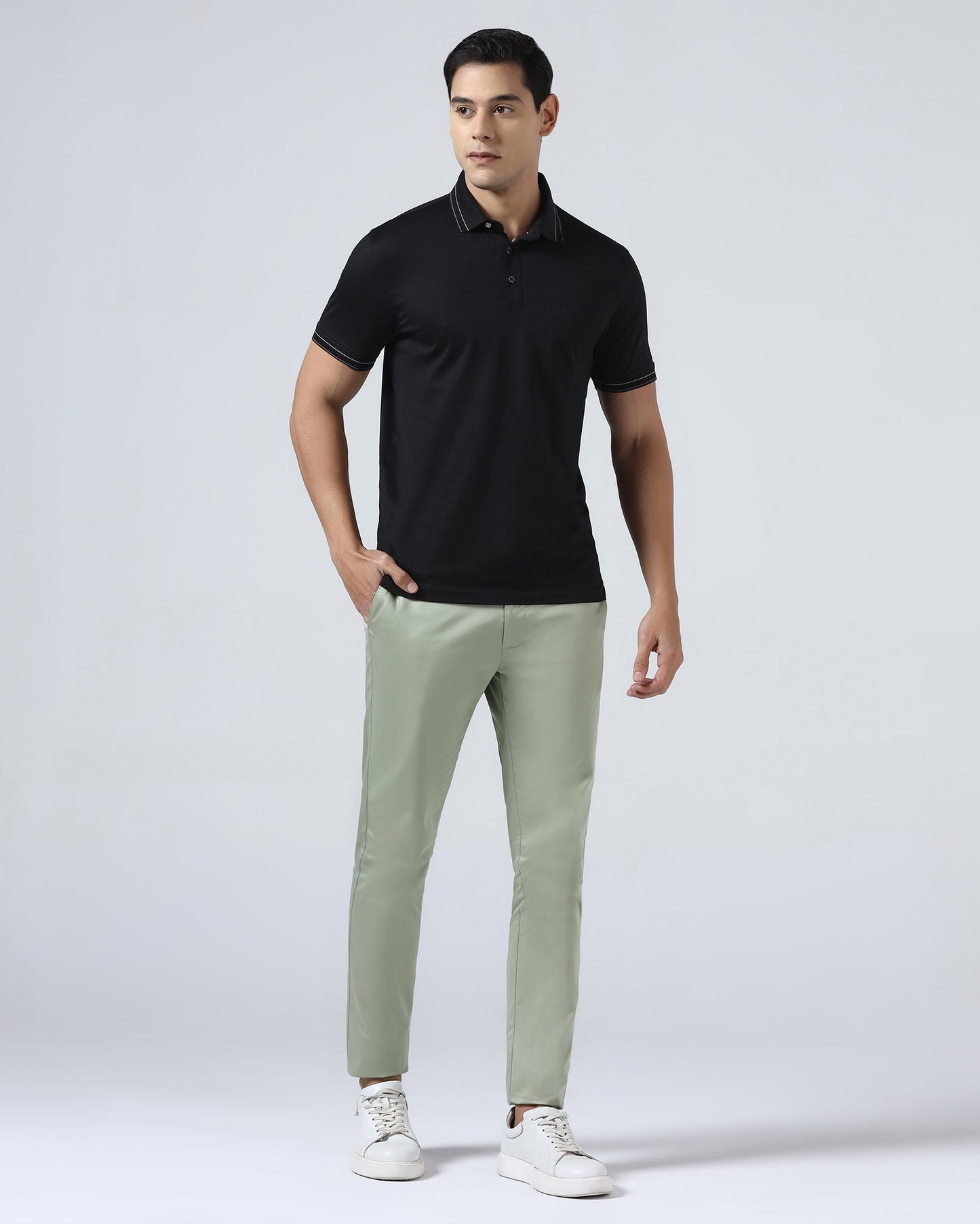 Olive Non Iron Solid Khakis - Cypres