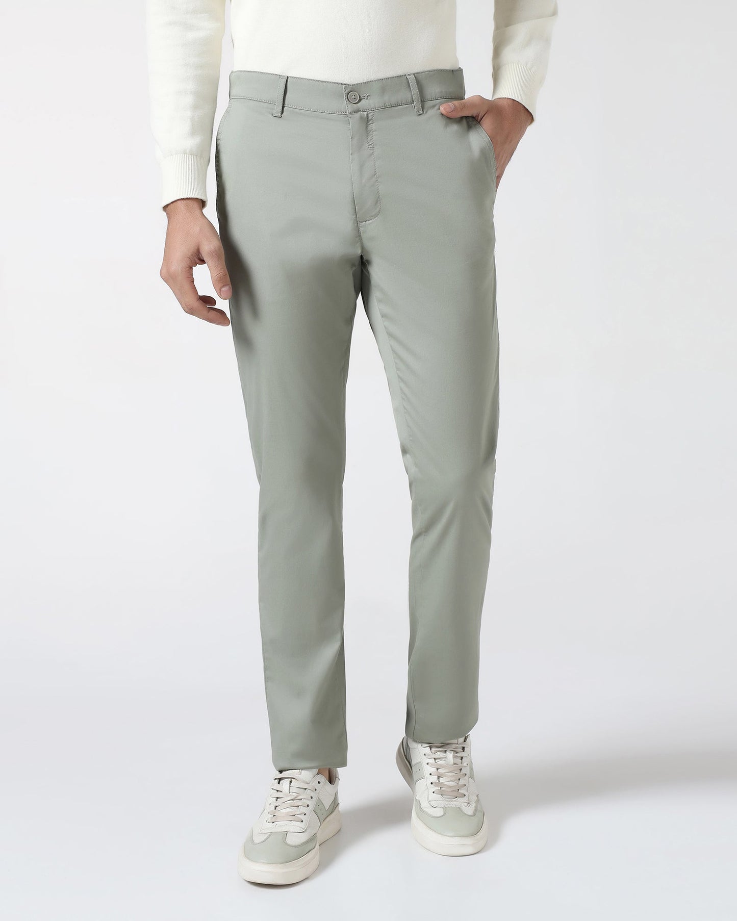 Olive Solid Khakis - Hemlock