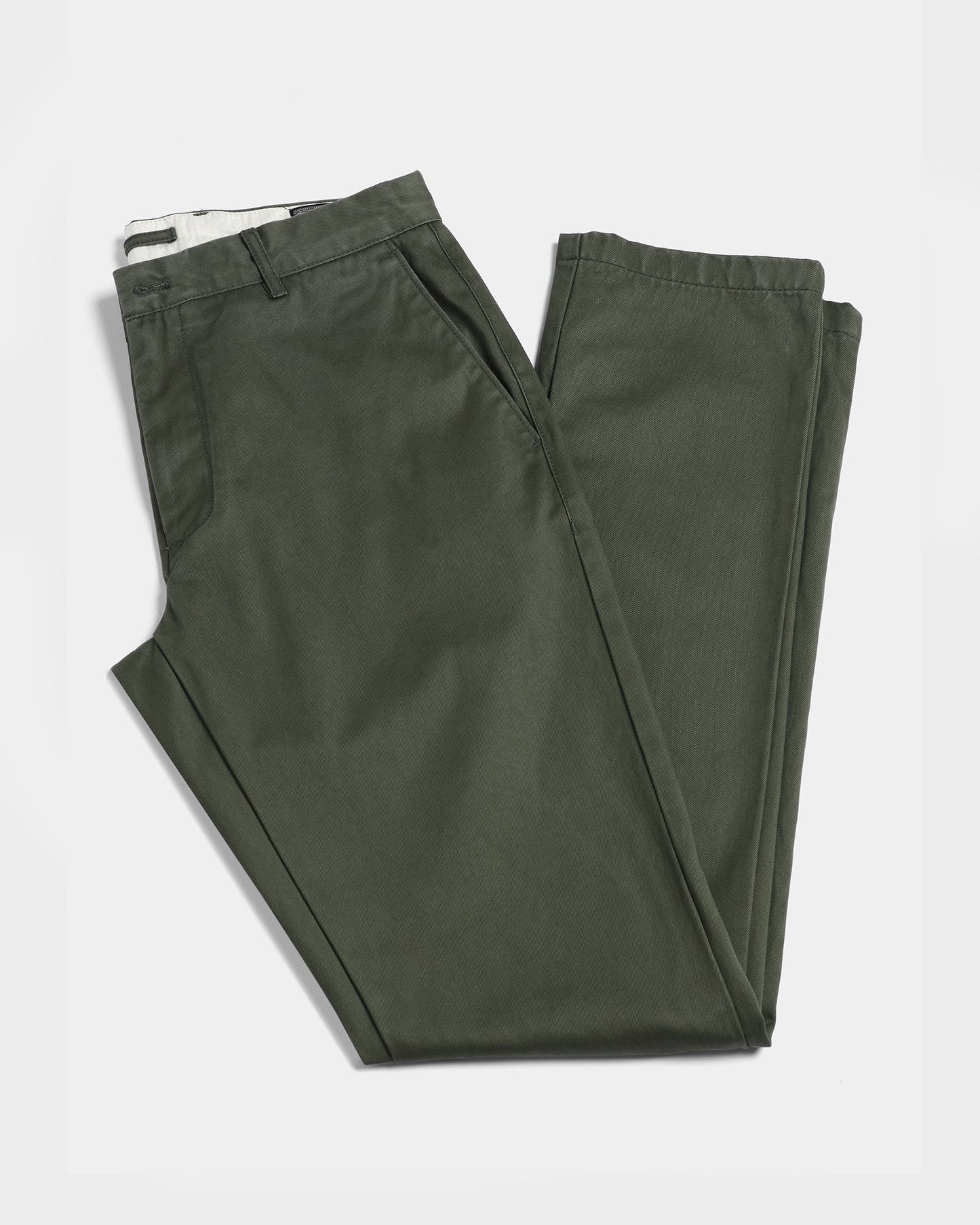 Olive Solid Khakis - Pine