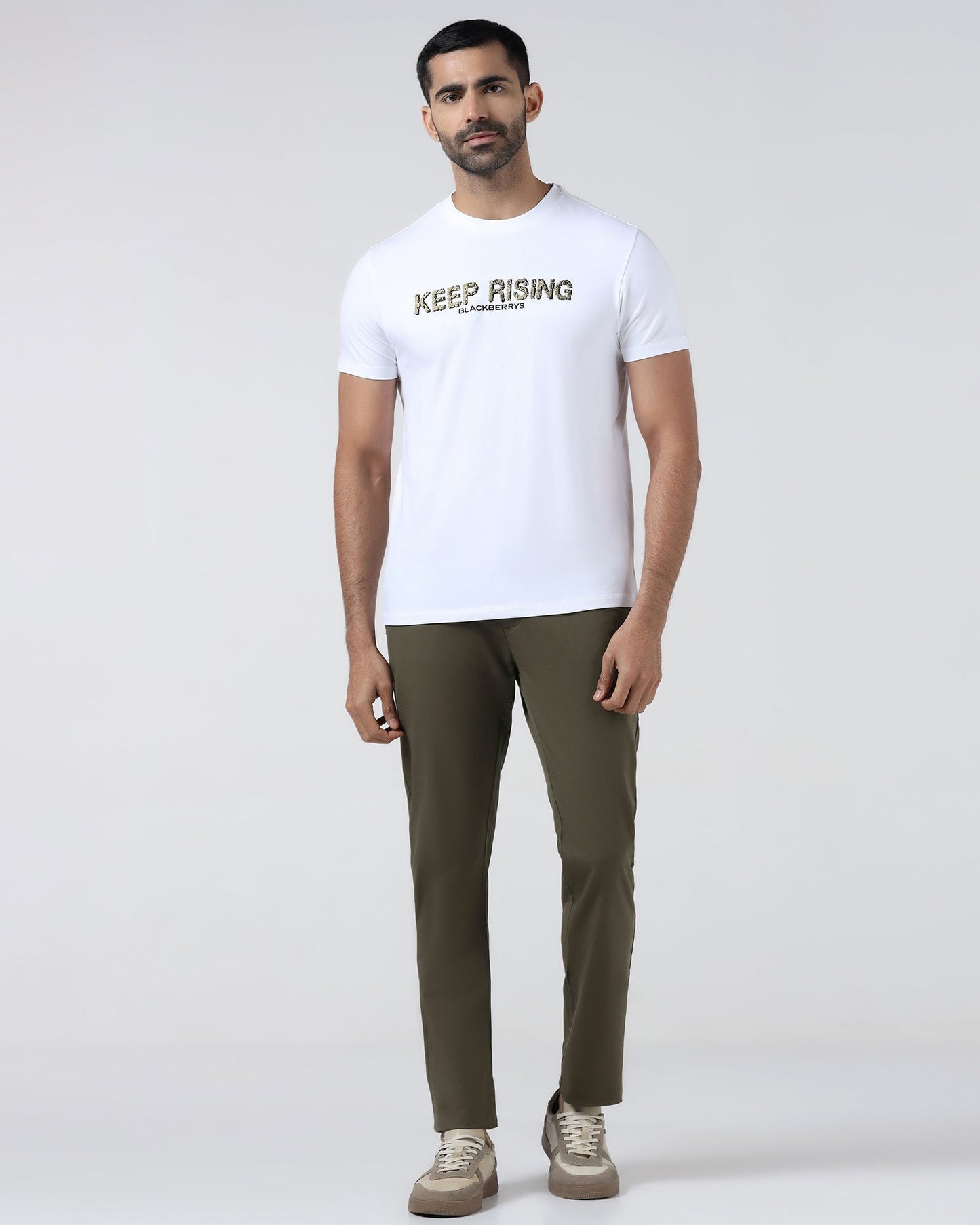 Olive Solid Khakis - Elba
