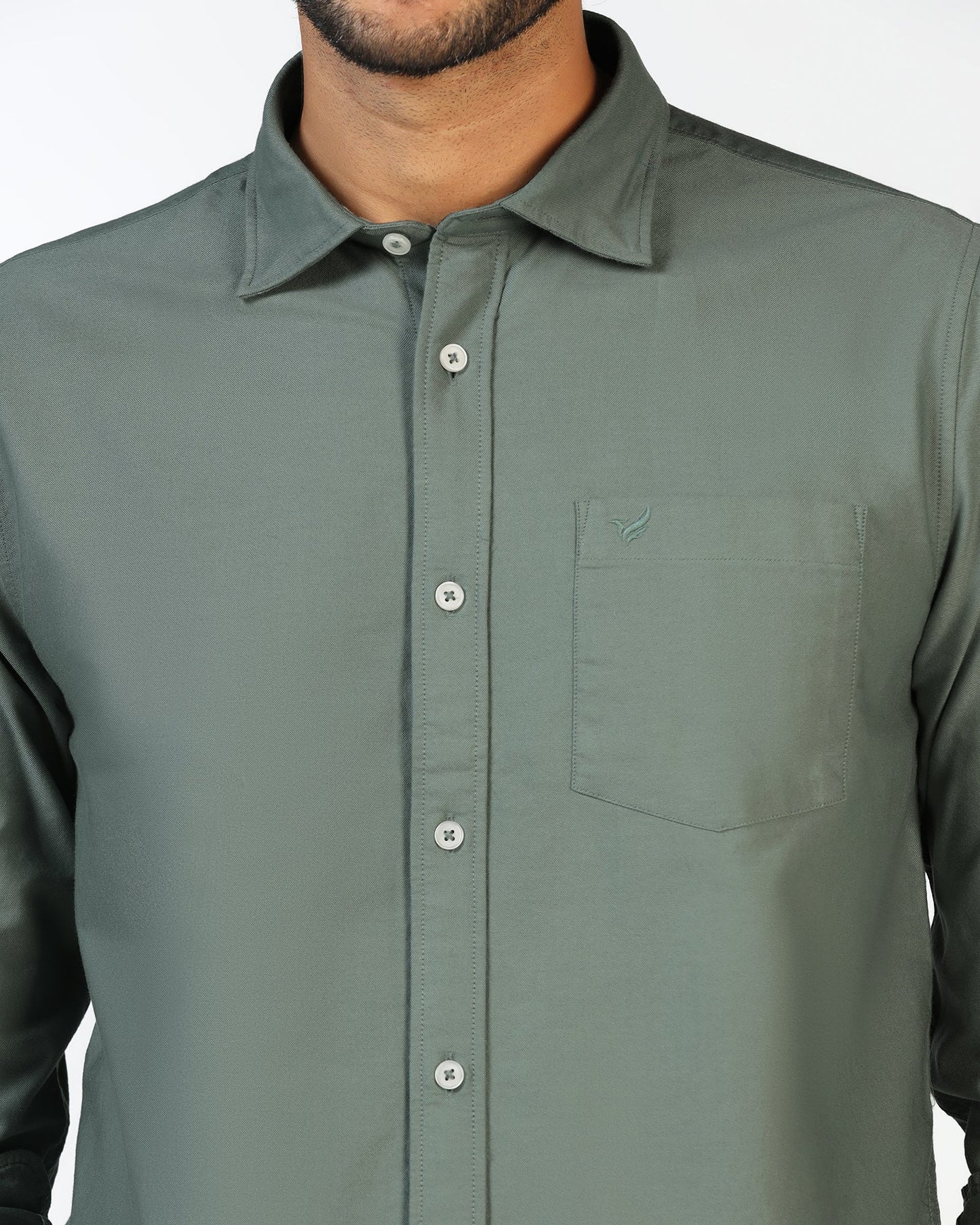 Olive Solid Shirt - Solly