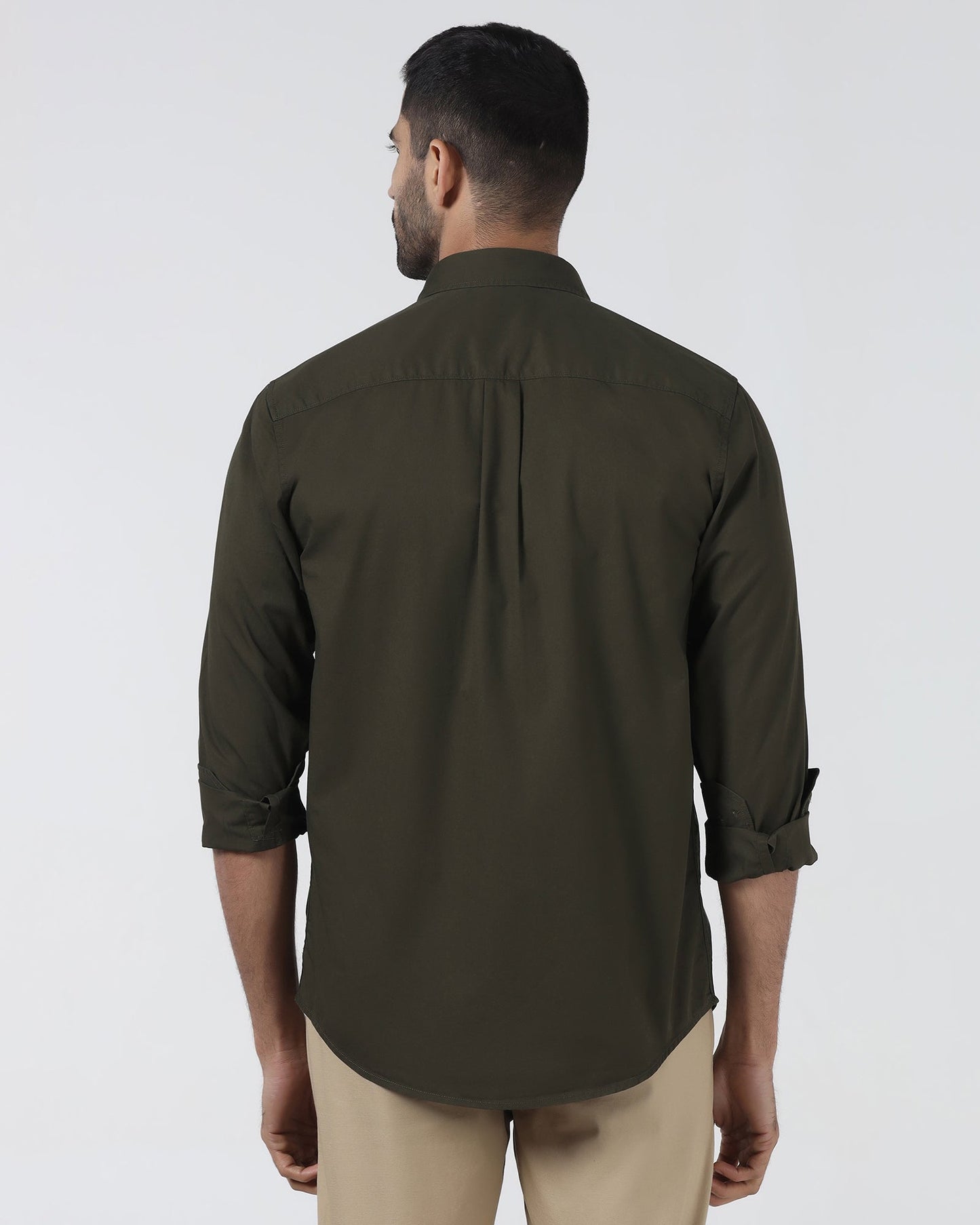 Olive Solid Shirt - Zento