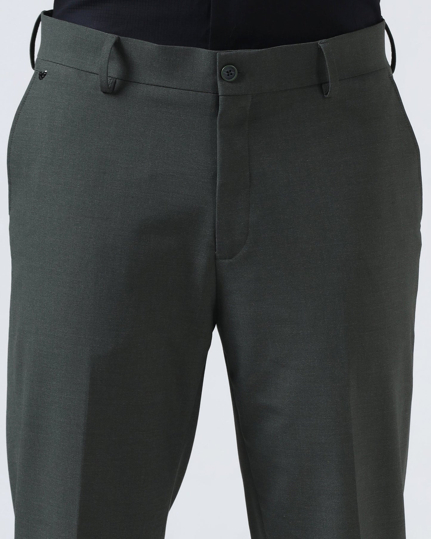 Olive Solid Trouser - Joshua