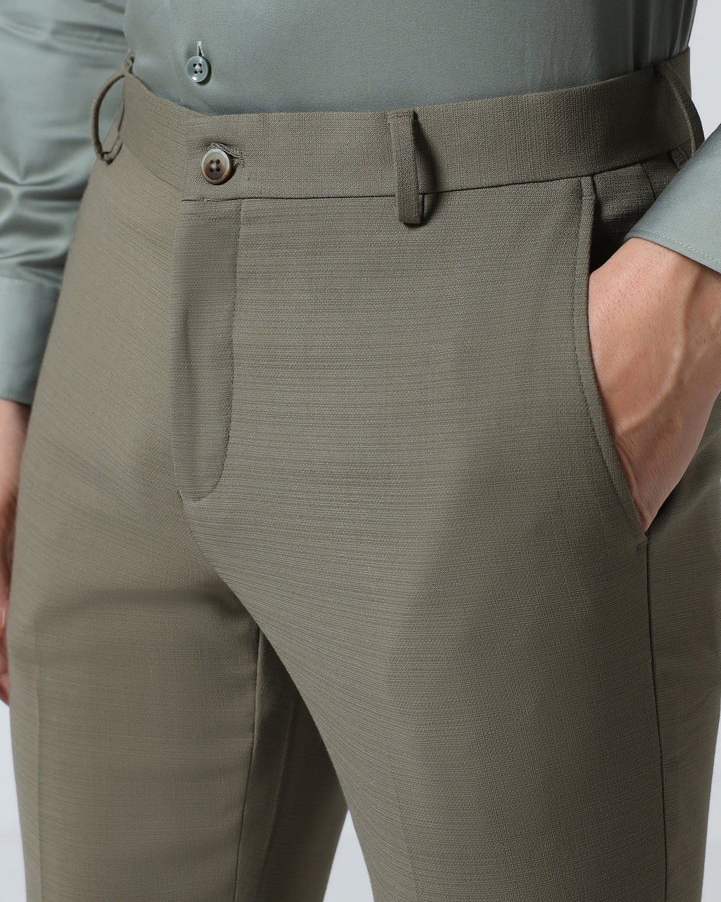 Olive Solid Trouser - Kings