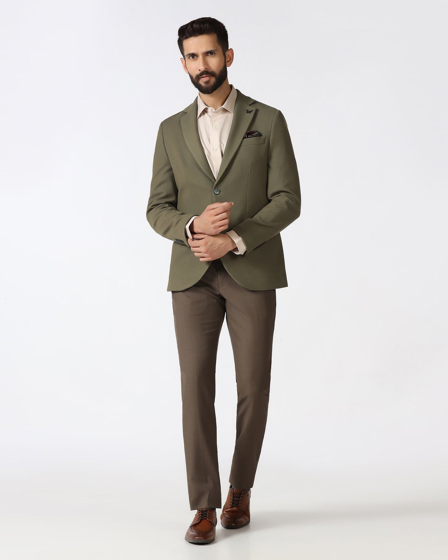 Olive Stripe Blazer - Ciroc