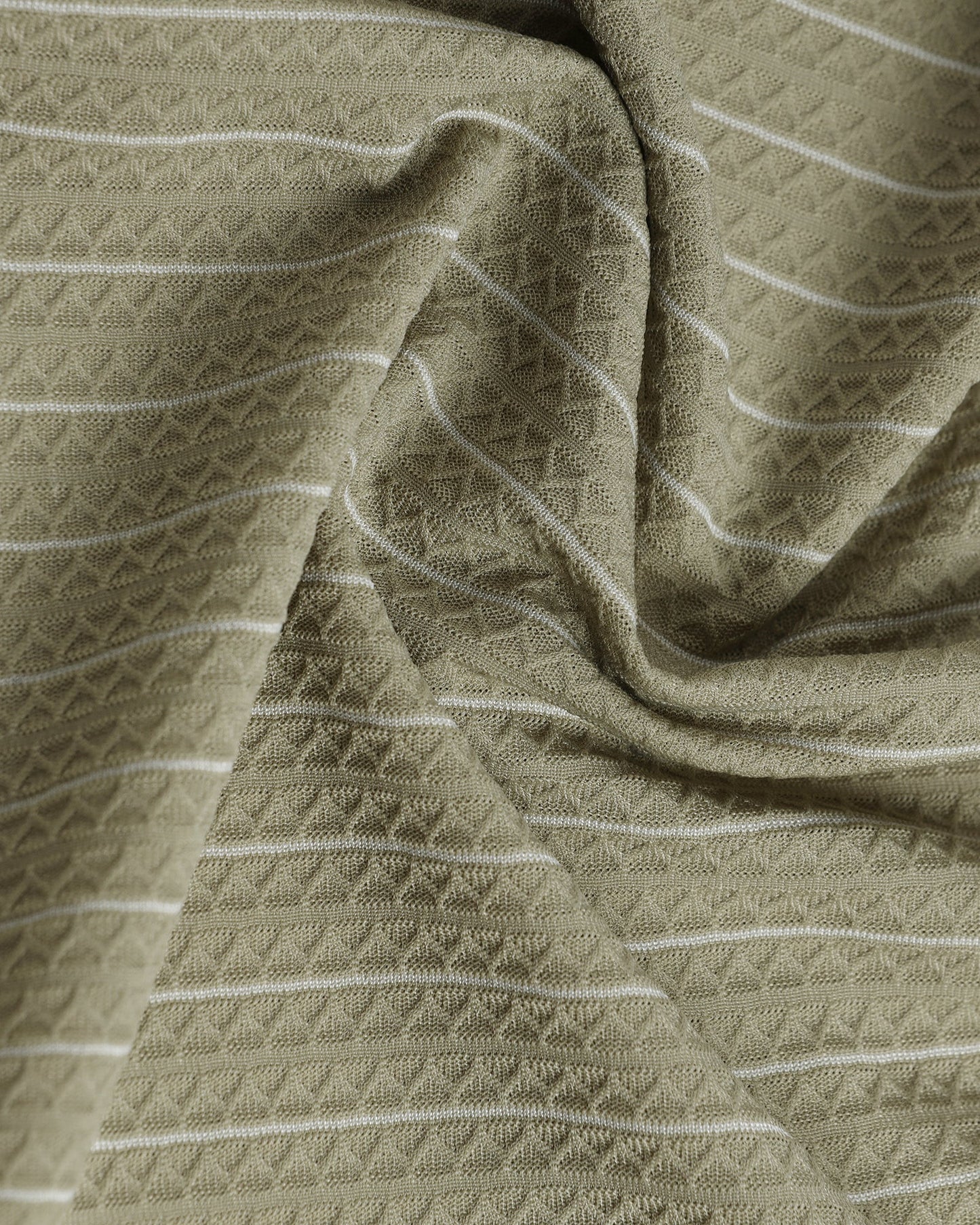 Olive Half Sleeve TechPro Stripe Shirt - Hyphen