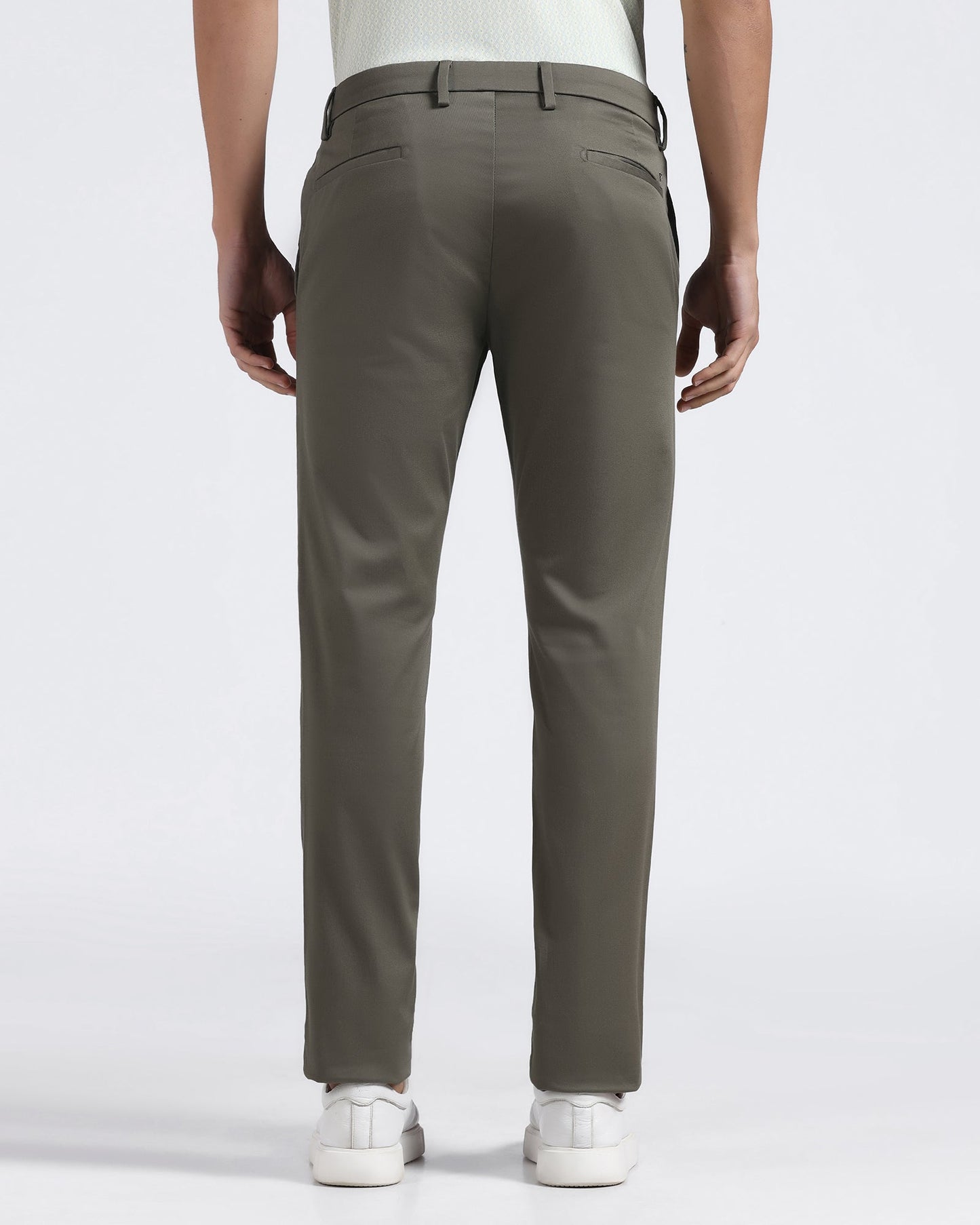 Olive Textured Khakis - Aurea