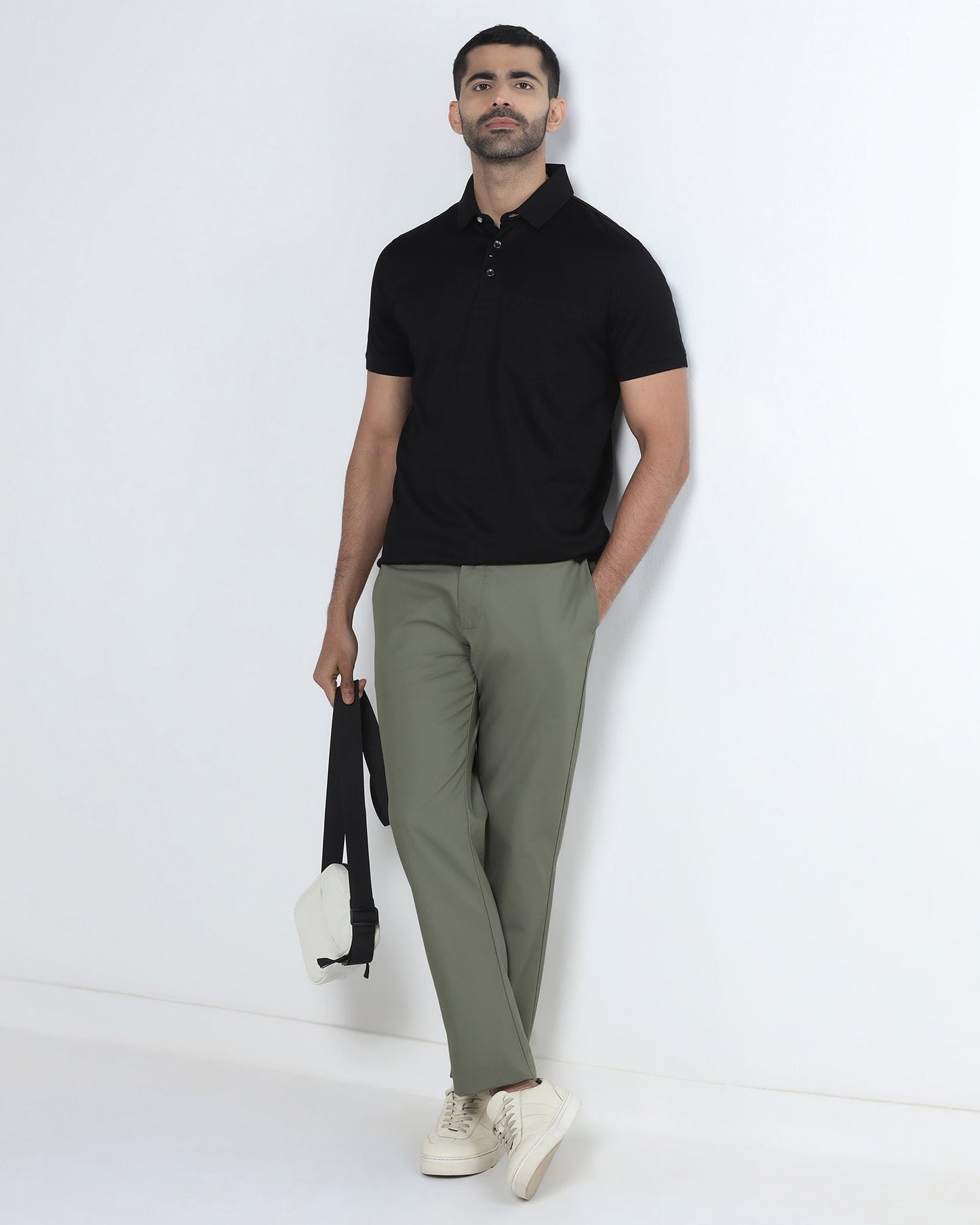 Olive Textured Khakis - Oak