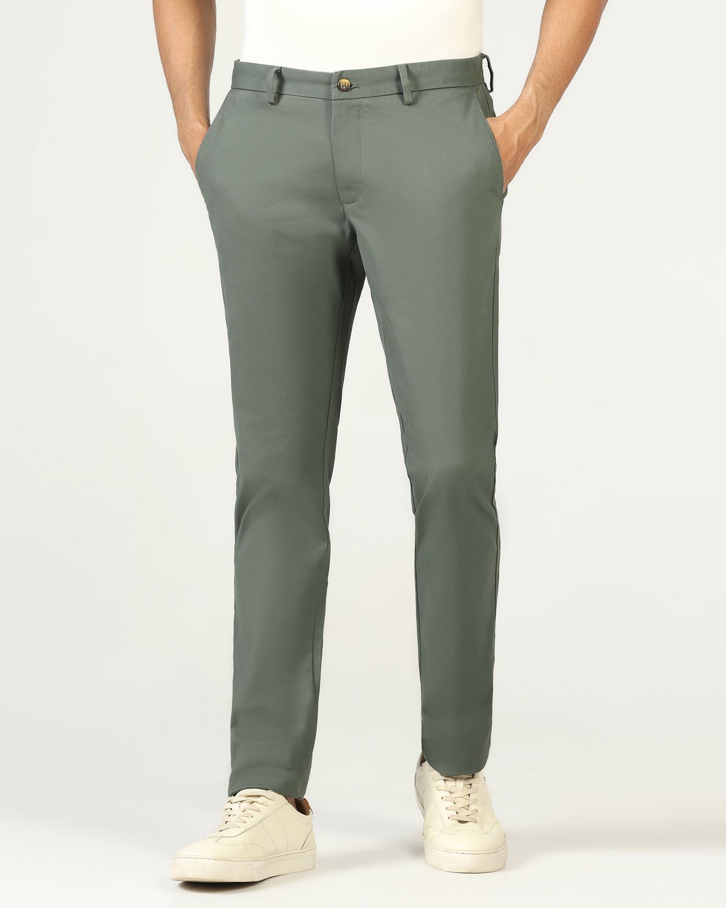 Olive Textured Khakis - Karis