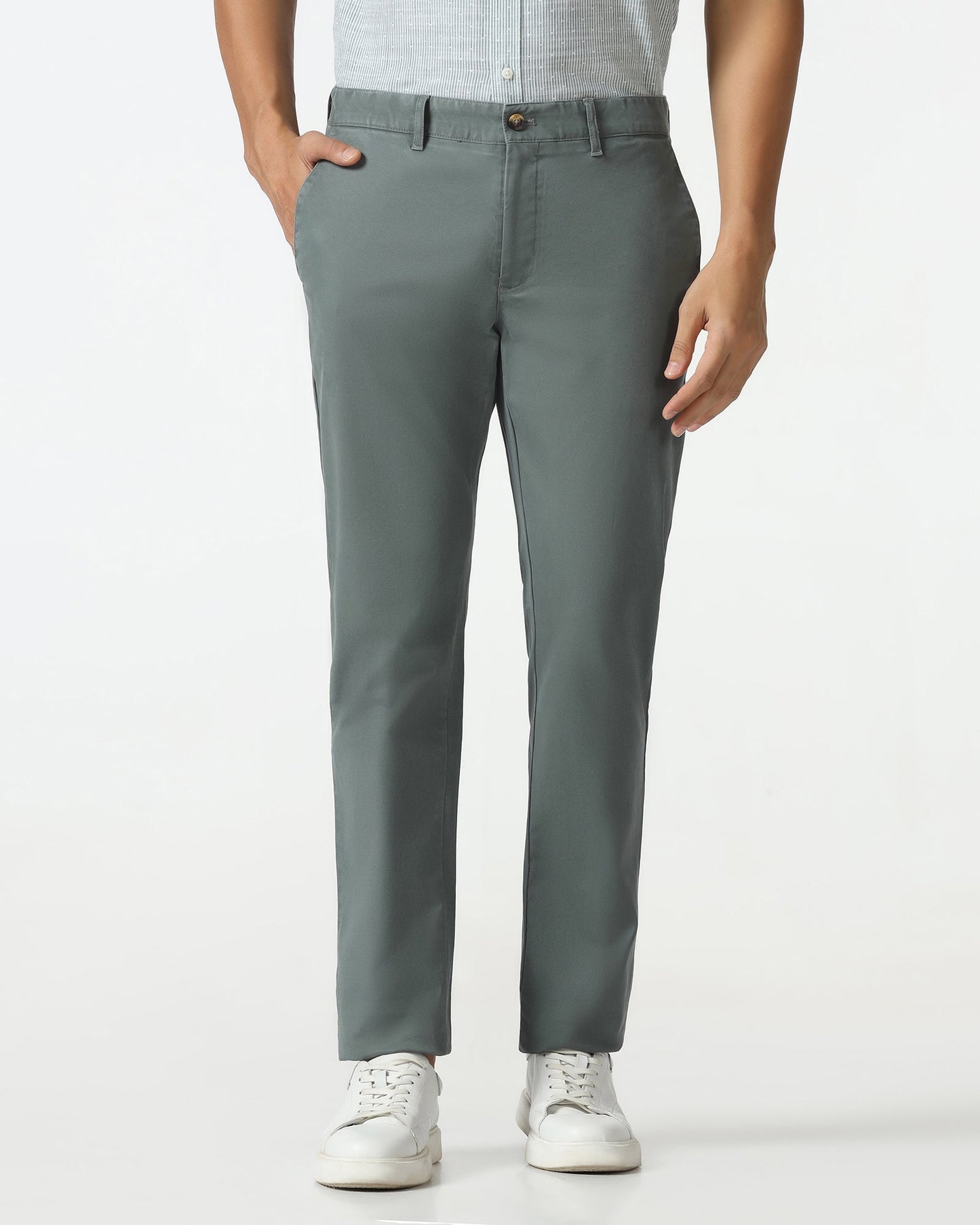 Olive Textured Khakis - Kary