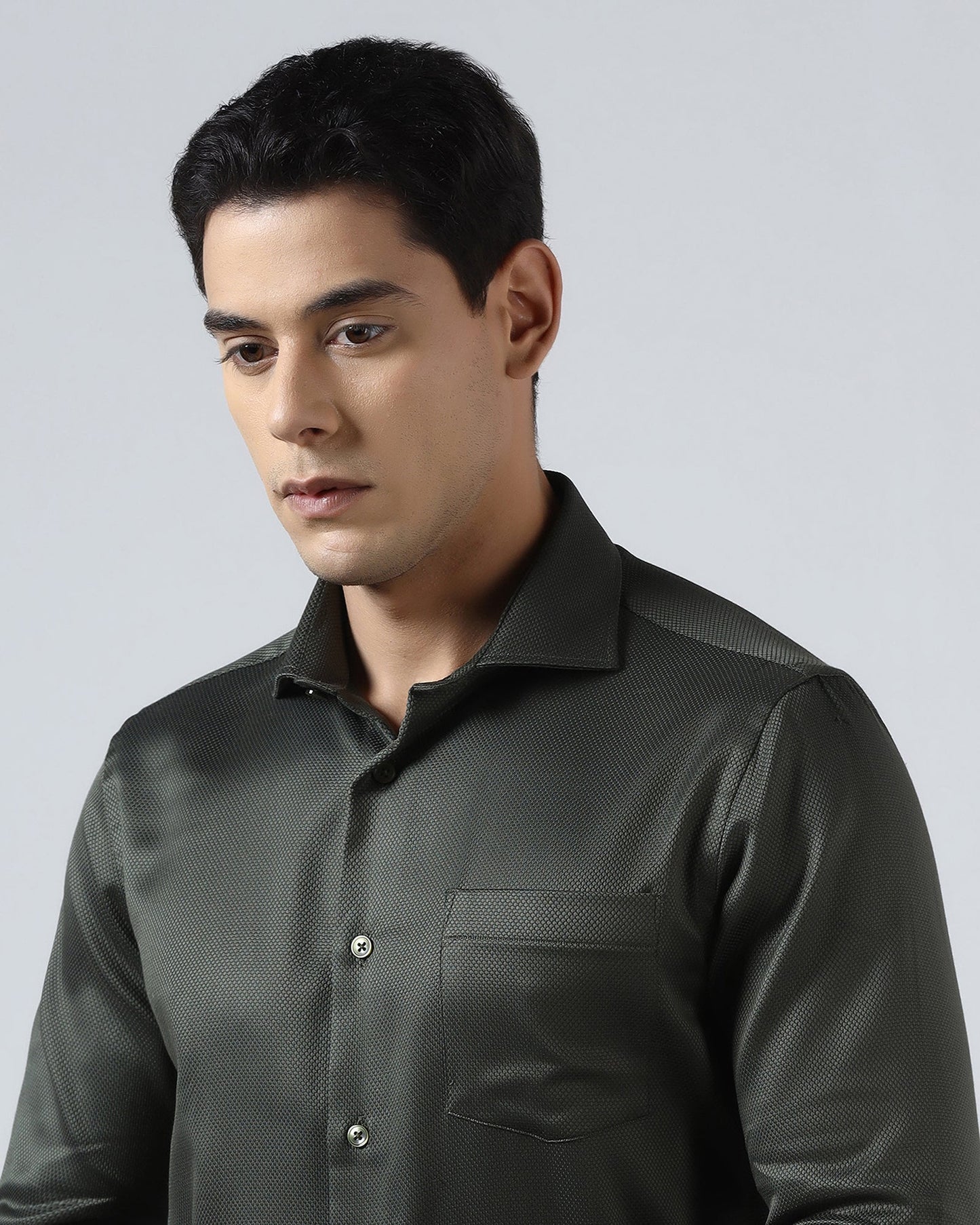 Olive Textured Shirt - Aspen