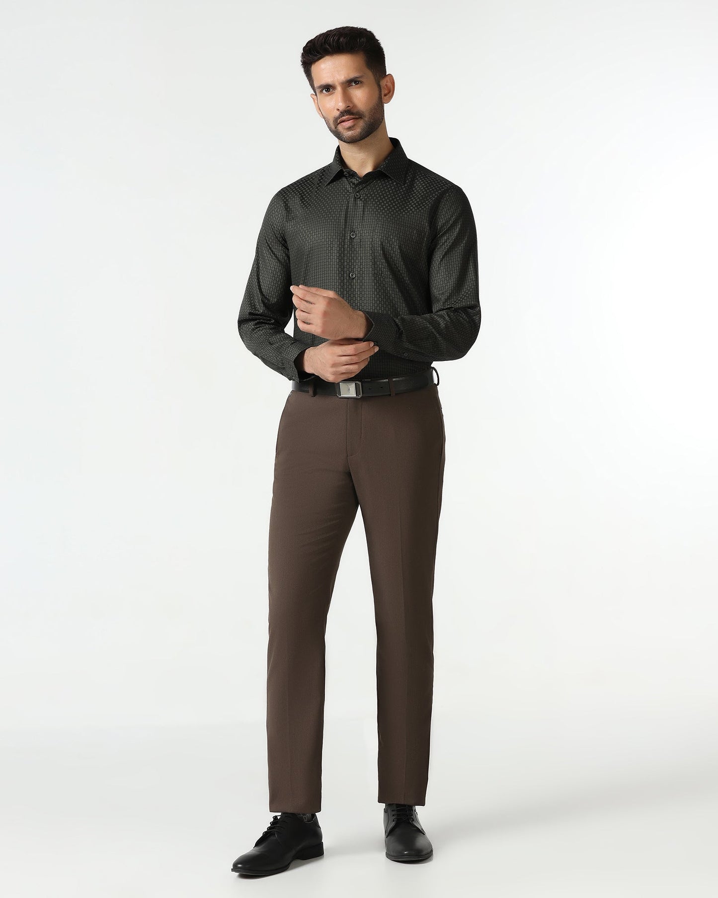 Olive Textured Shirt - Roster