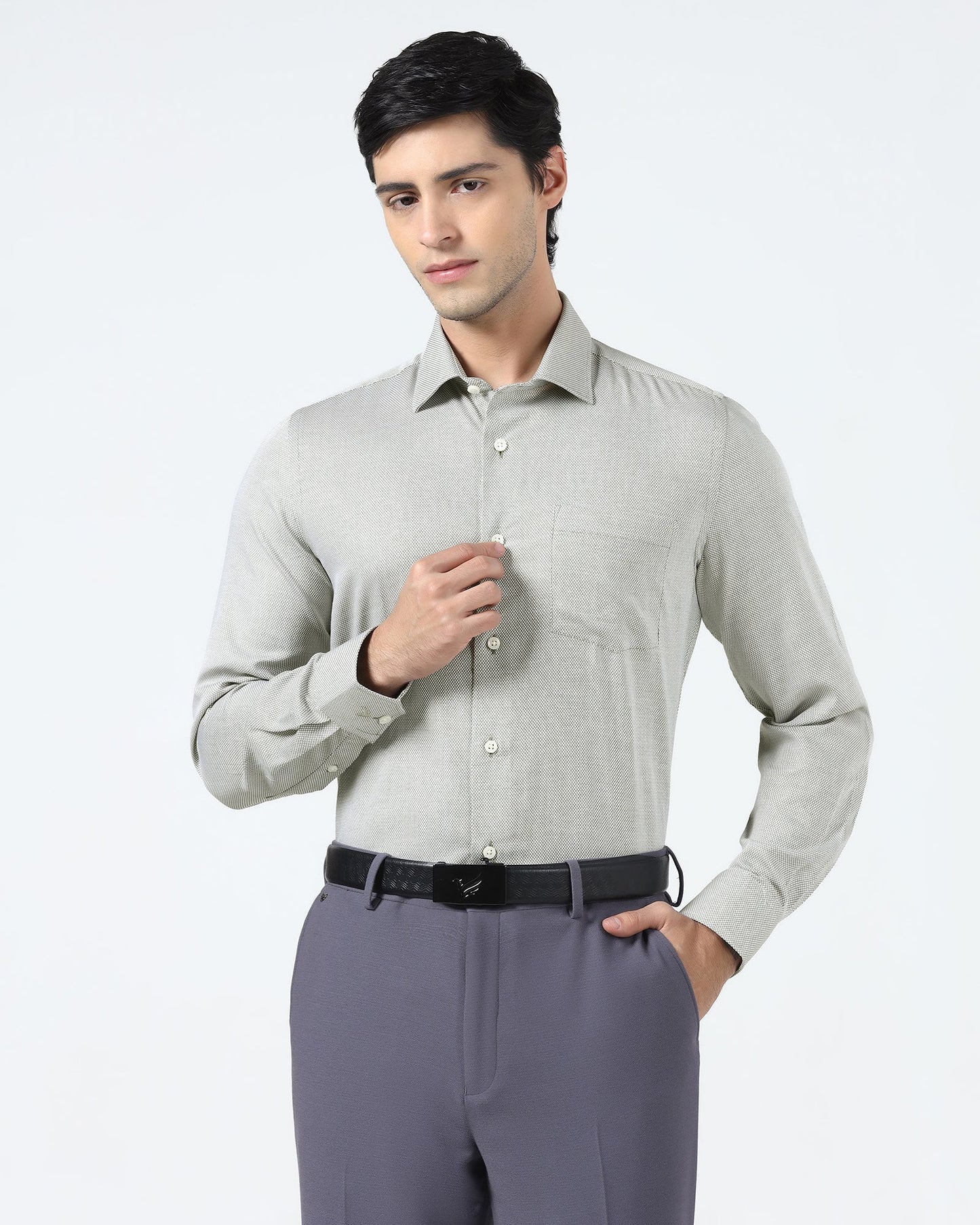 Olive Textured Shirt - Thanos