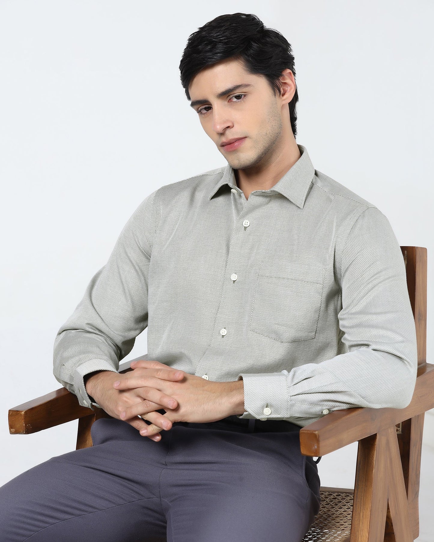 Olive Textured Shirt - Thanos