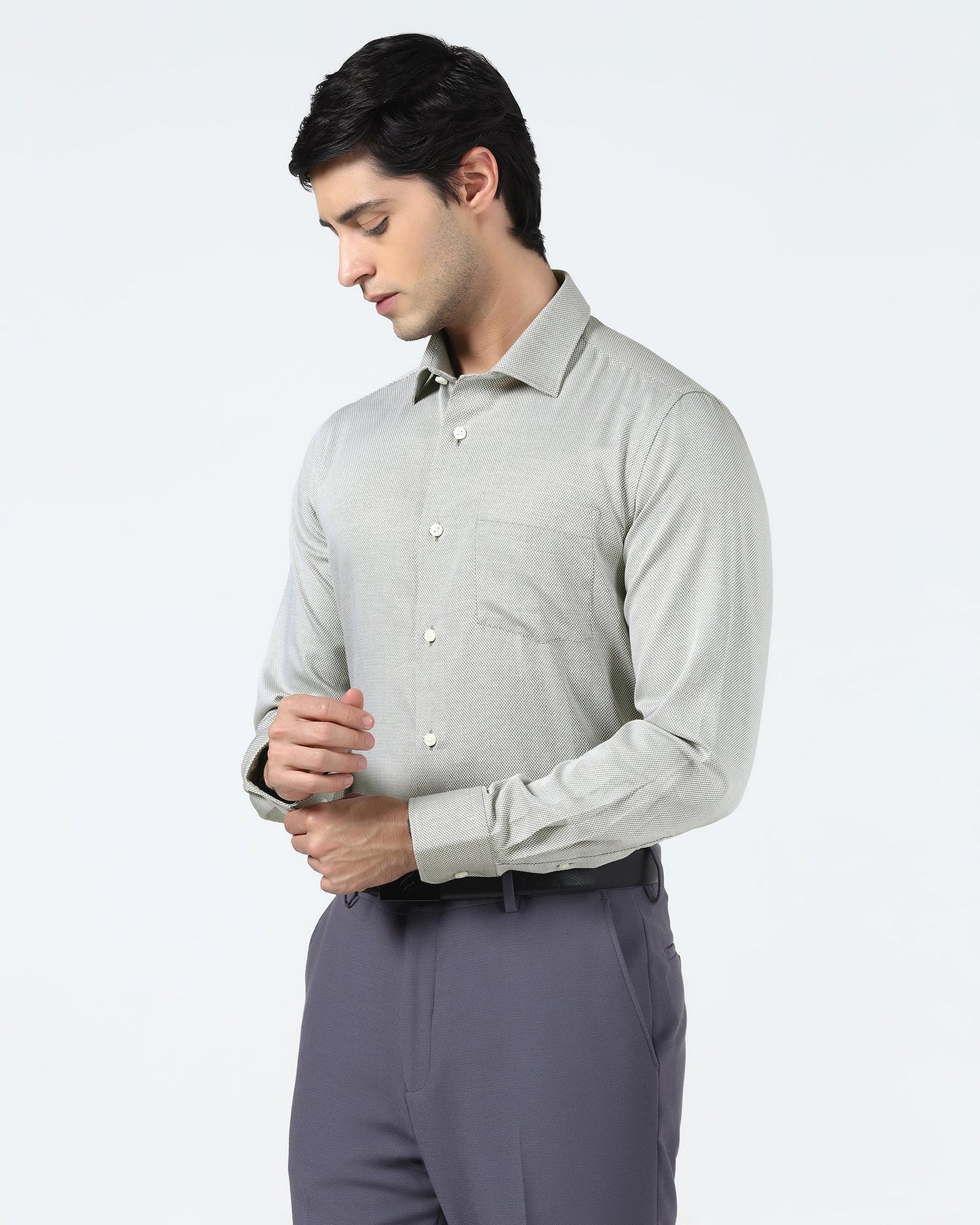 Olive Textured Shirt - Thanos
