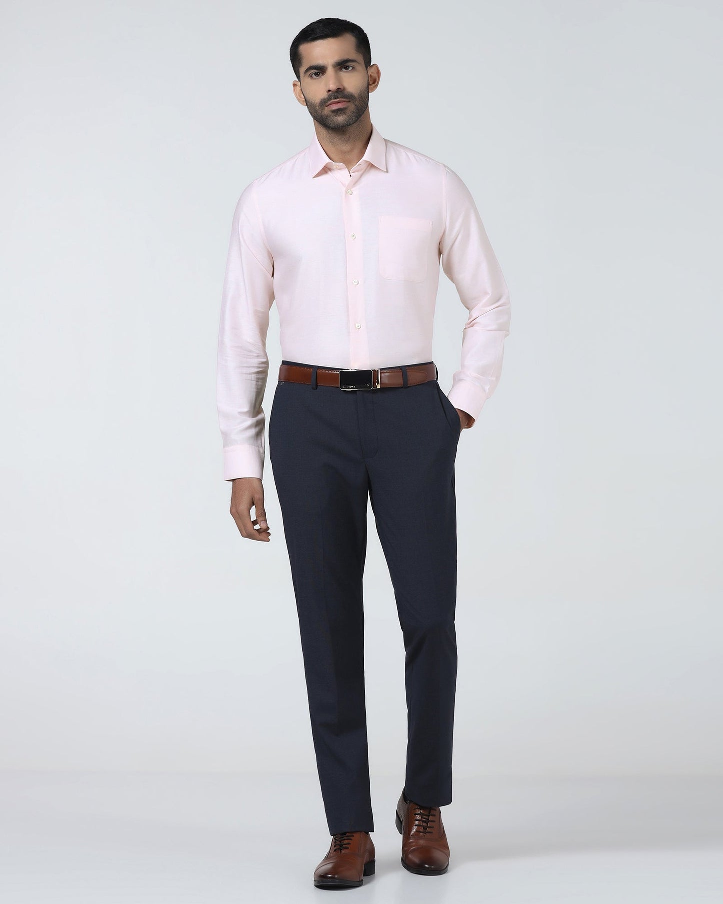 Peach Luxe Solid Shirt - Pilot