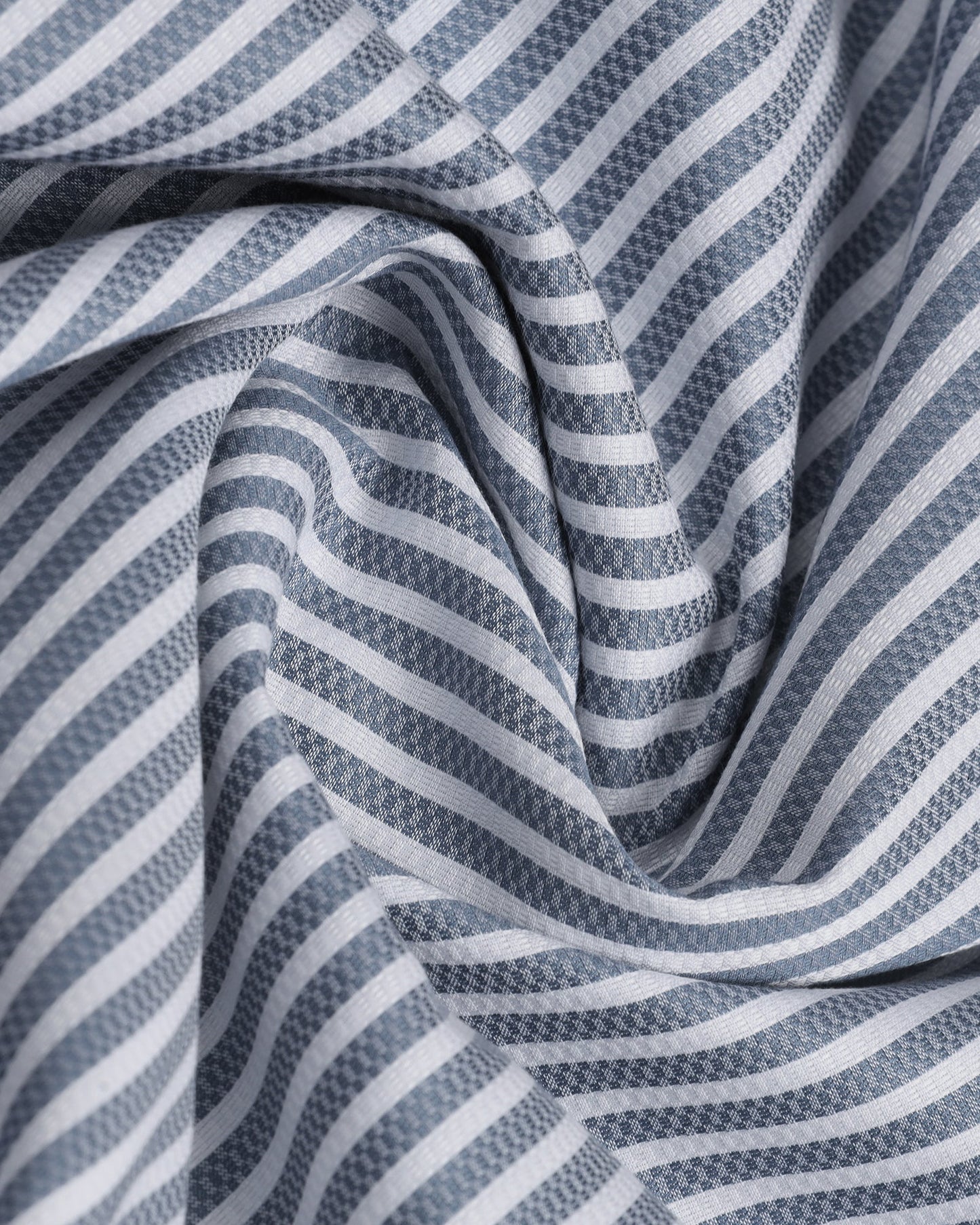 Petrol Blue Non Iron Stripe Shirt - Radius