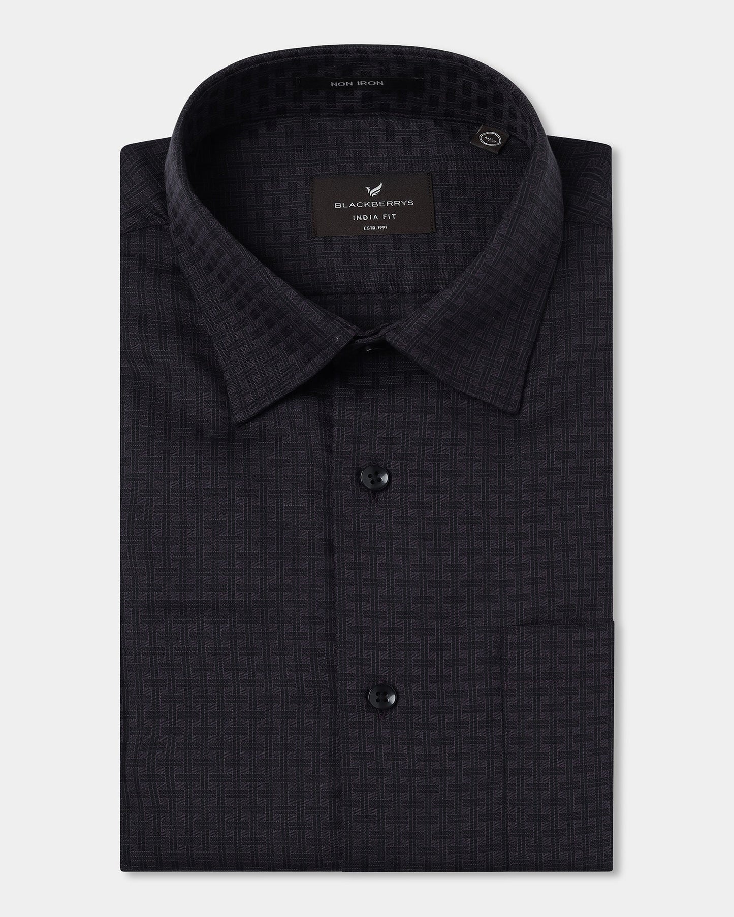 Plum Non Iron Textured Shirt - Elodie