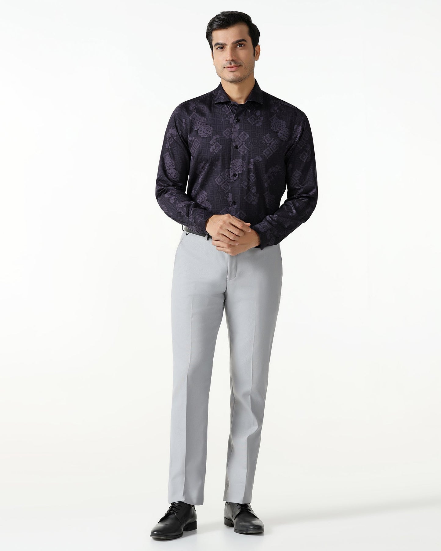 Plum Printed Shirt - Pristine