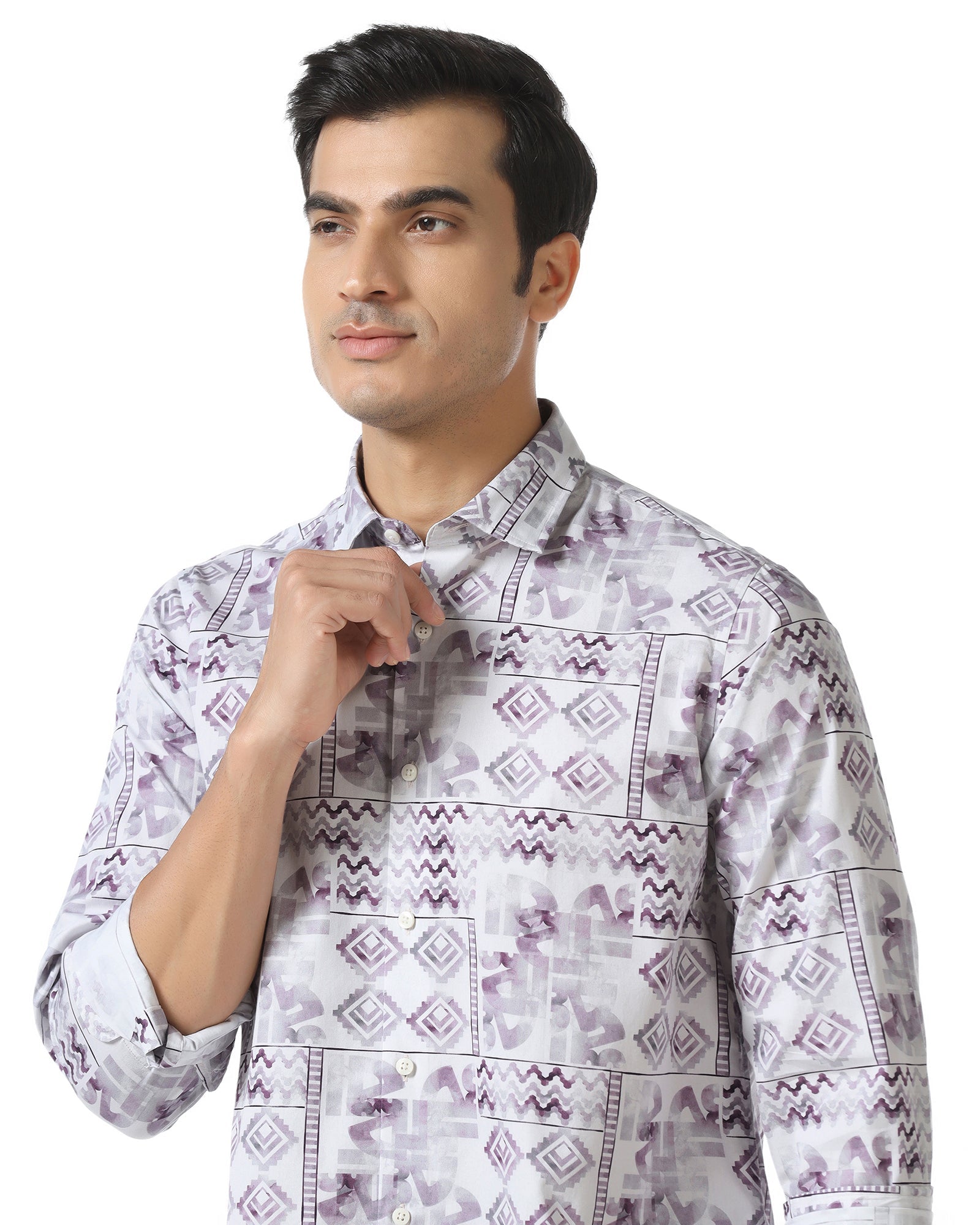 Plum Printed Shirt - Ryne
