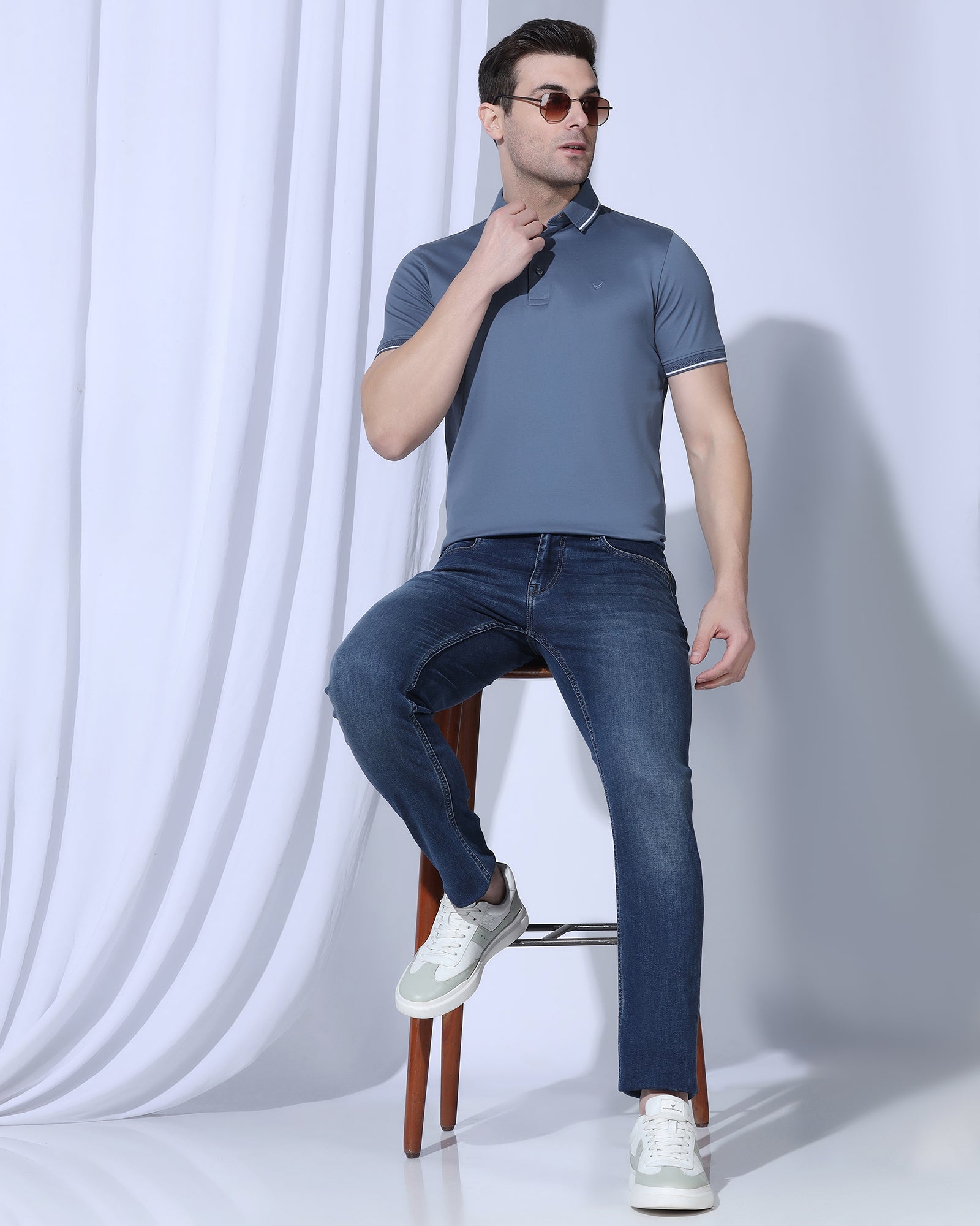 Polo Blue Topaz Solid T-Shirt - Orion