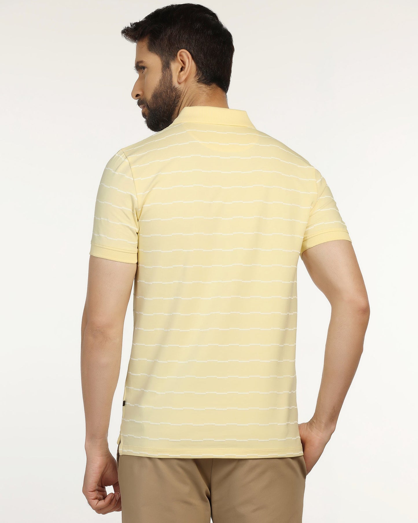 Polo Light Yellow Stripe T-Shirt - Sail