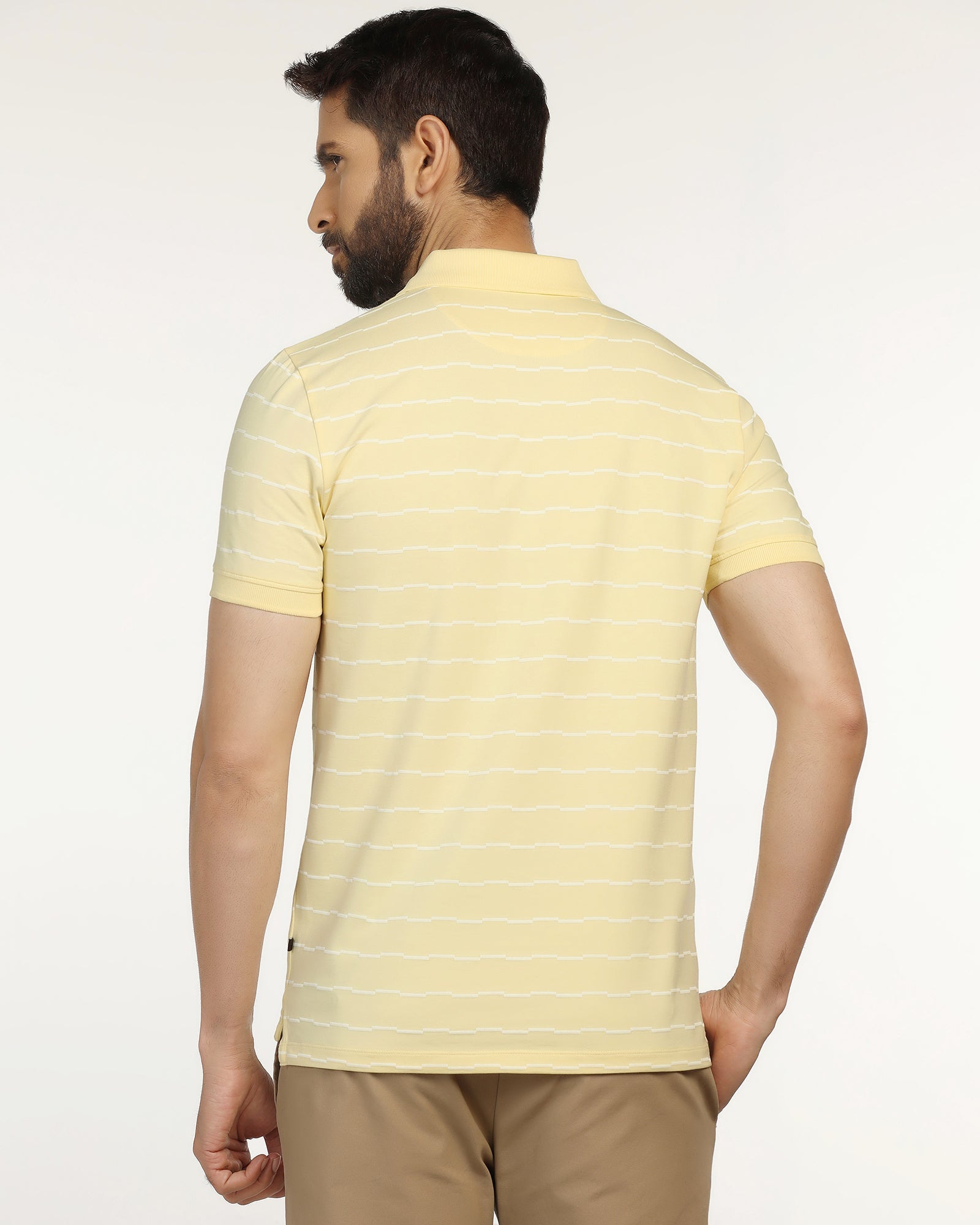 Polo Light Yellow Stripe T-Shirt - Sail