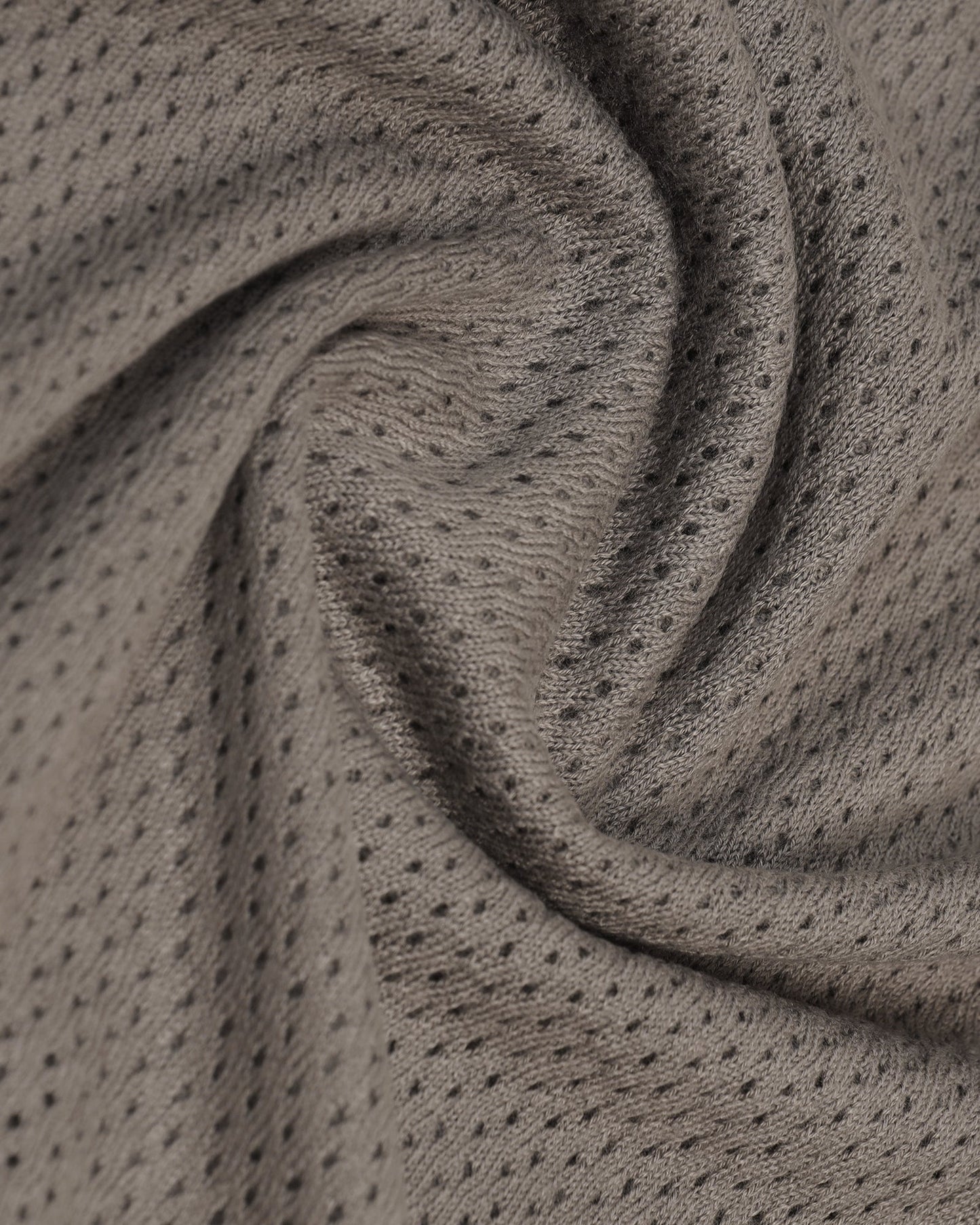 Polo Brown Textured T-Shirt - Mesh