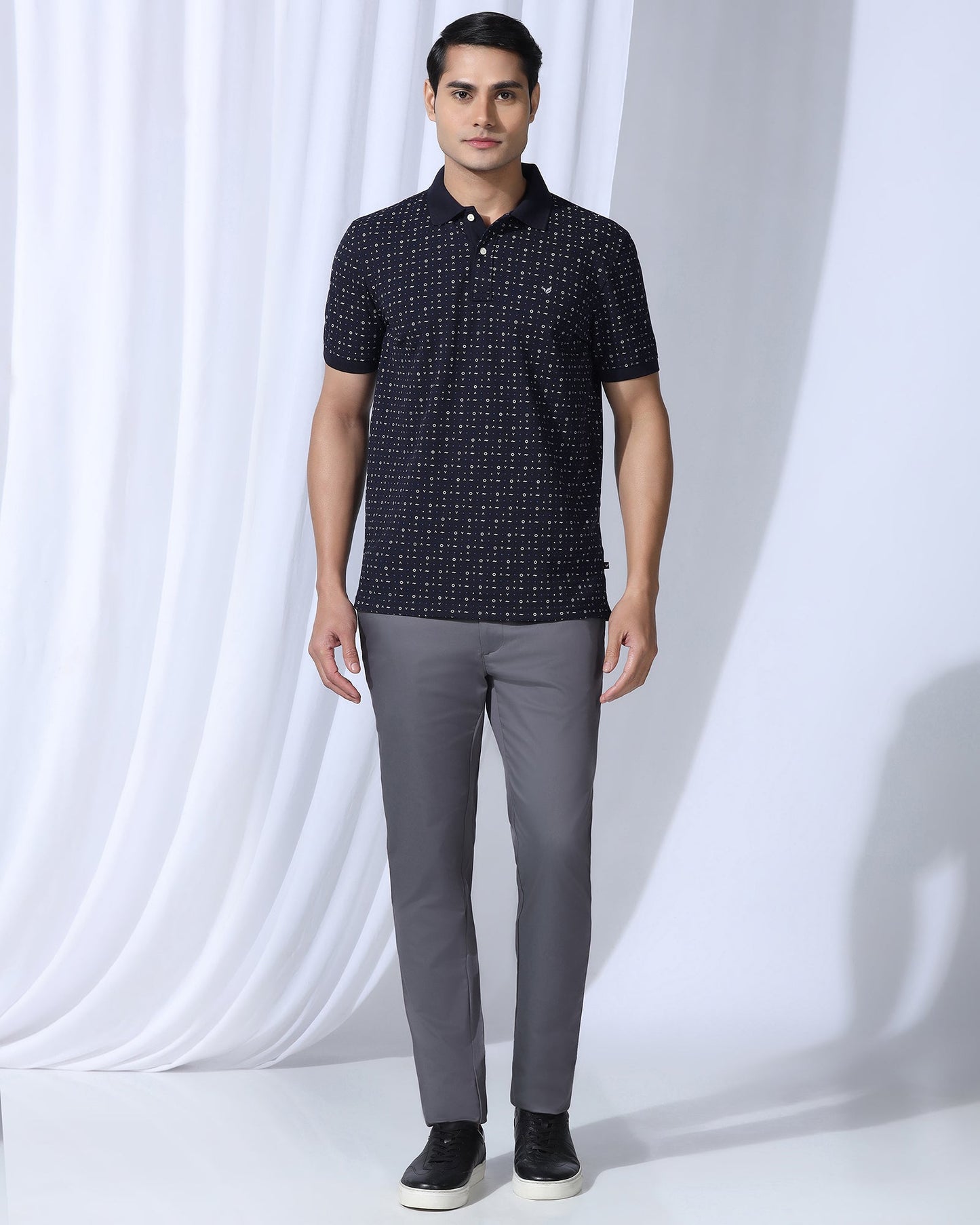 Polo Deep Navy Printed T-Shirt - Arcade