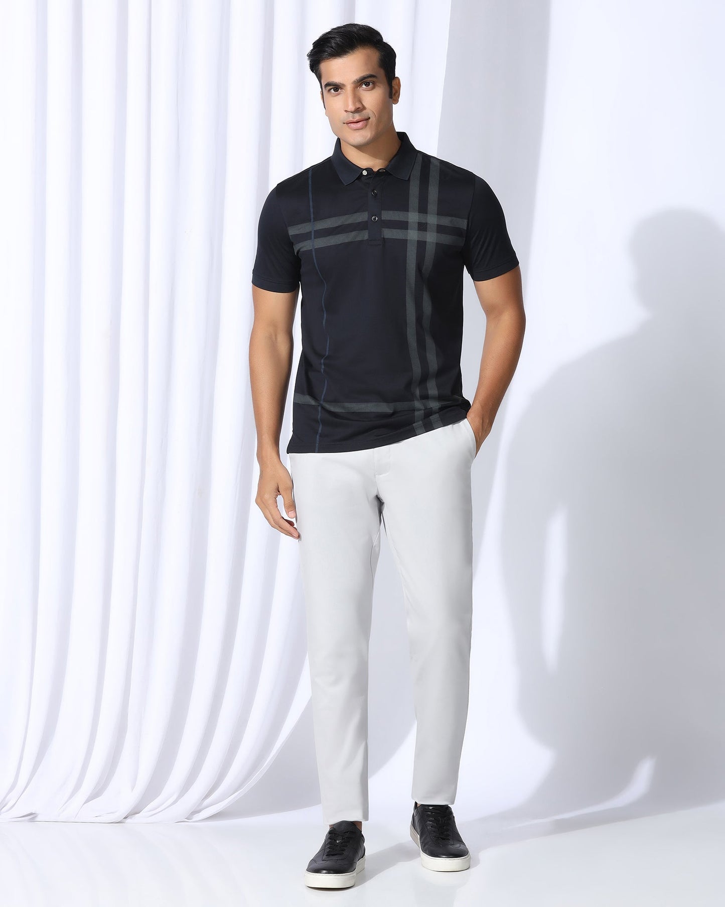 Polo Navy Printed T-Shirt - Saddy