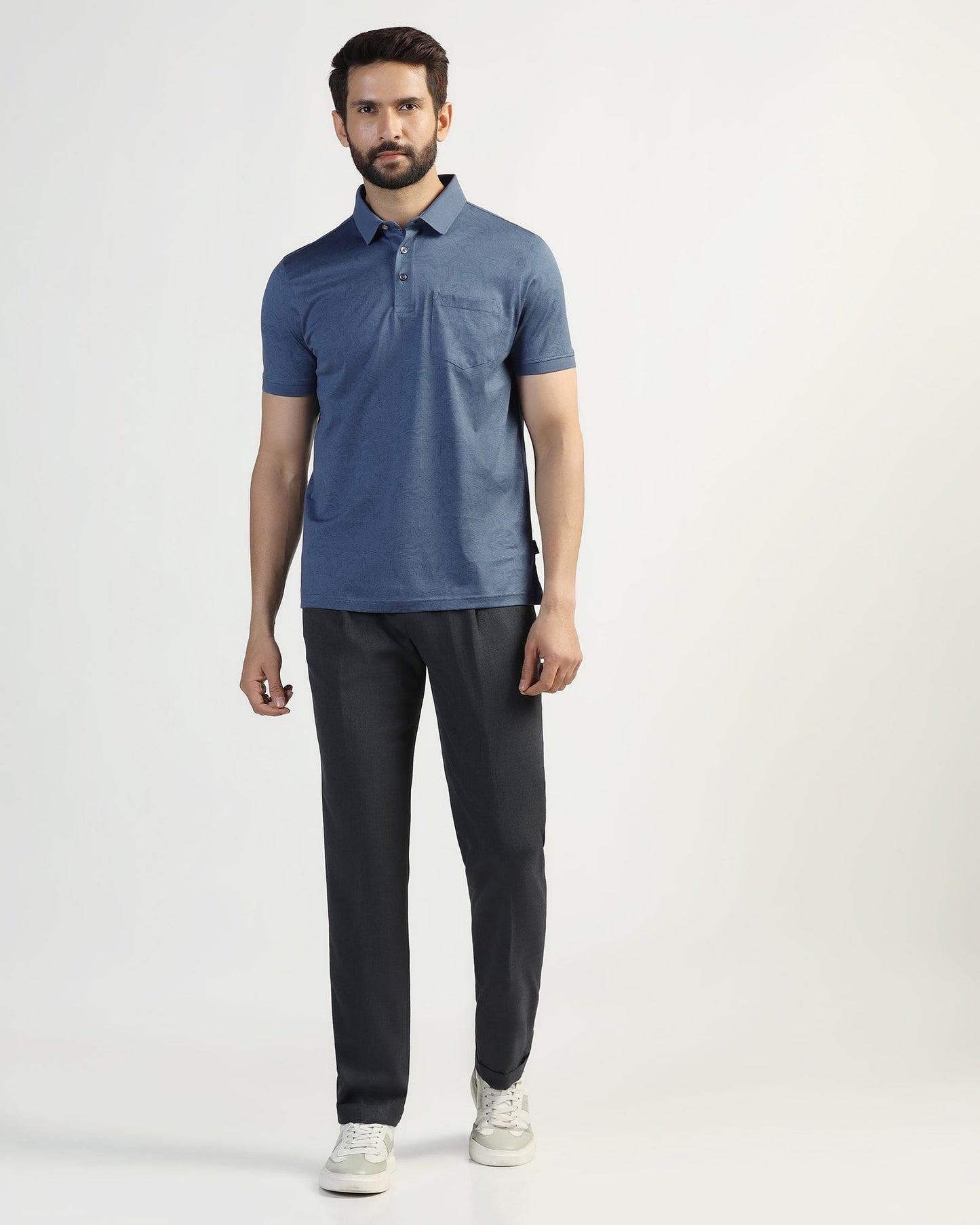 Polo Navy Printed T-Shirt - Trip