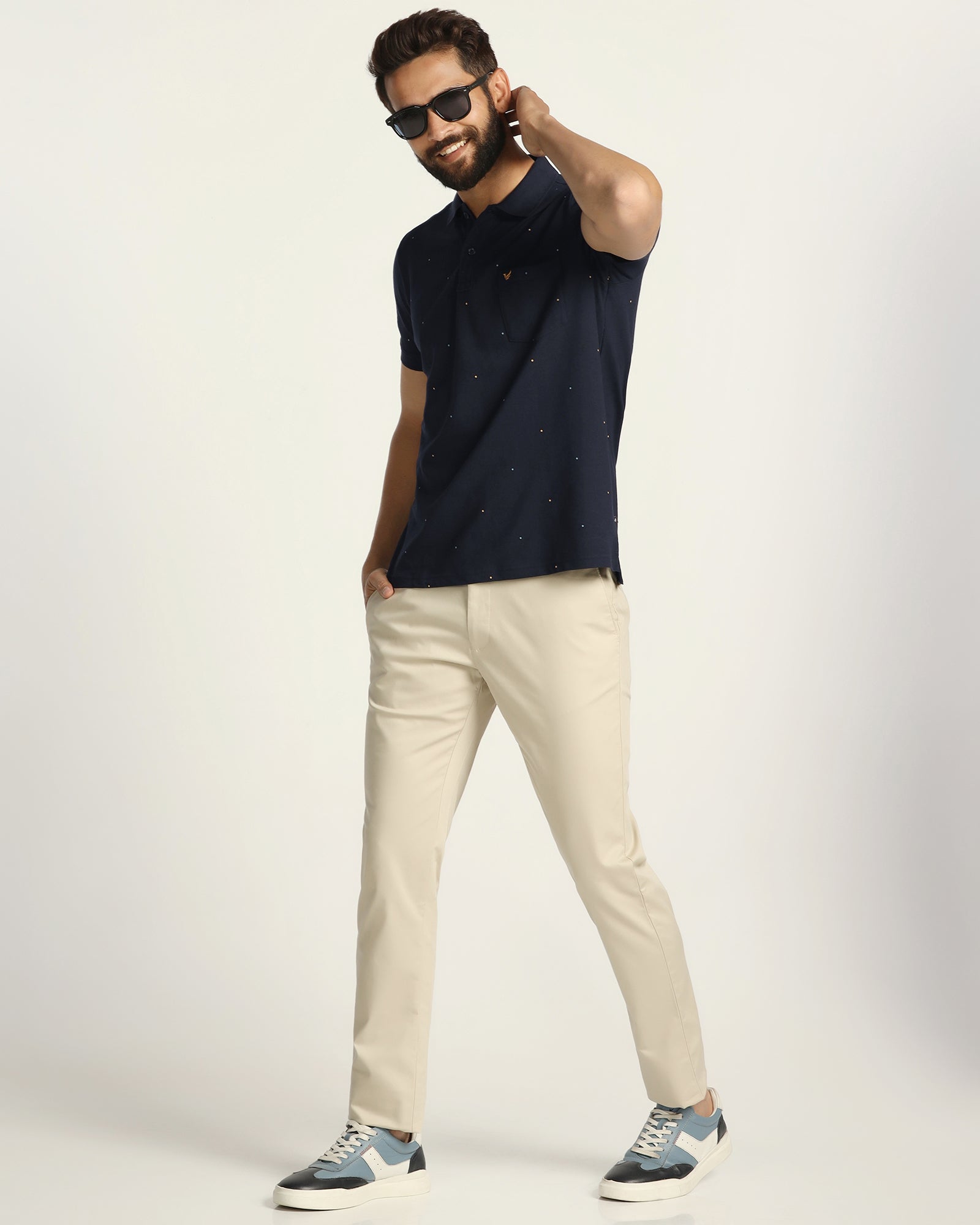 Polo Navy Printed T-Shirt - Wembley