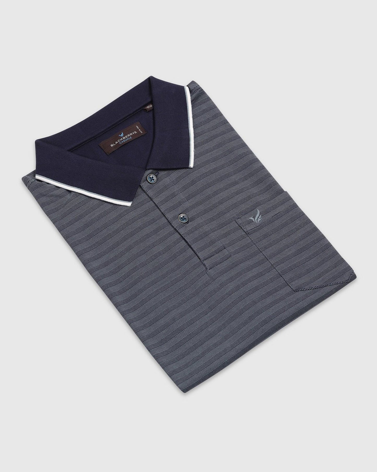 Polo Navy Structure T-Shirt - Kiyo