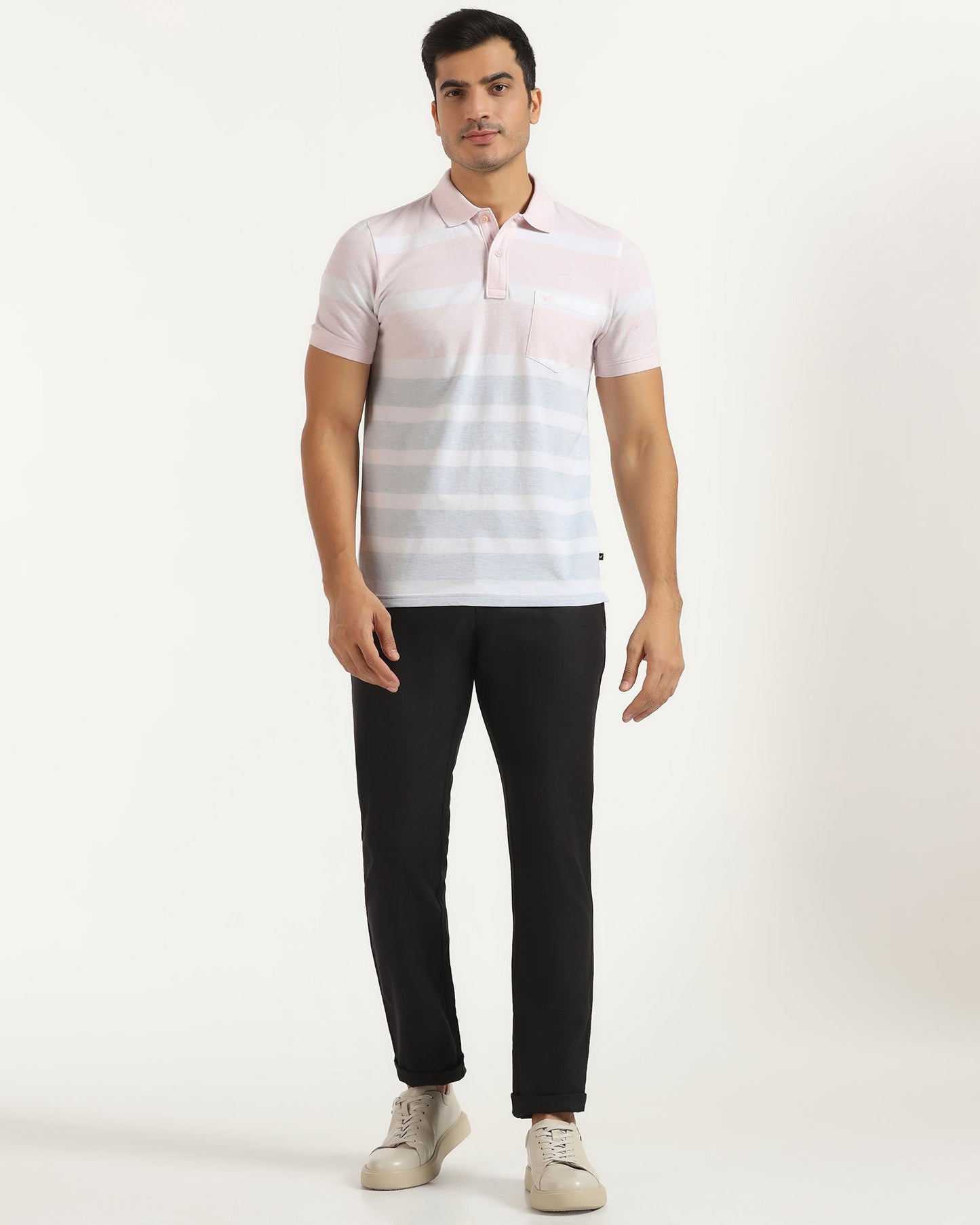 Polo Pink Stripe T-Shirt - Scorpius