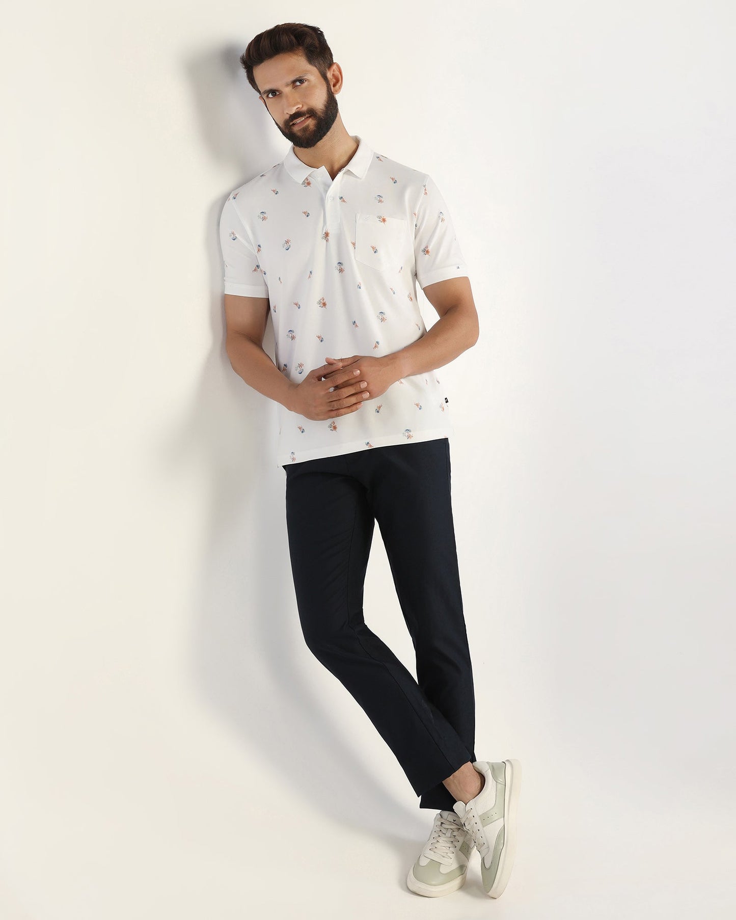 Polo White Printed T-Shirt - Depp
