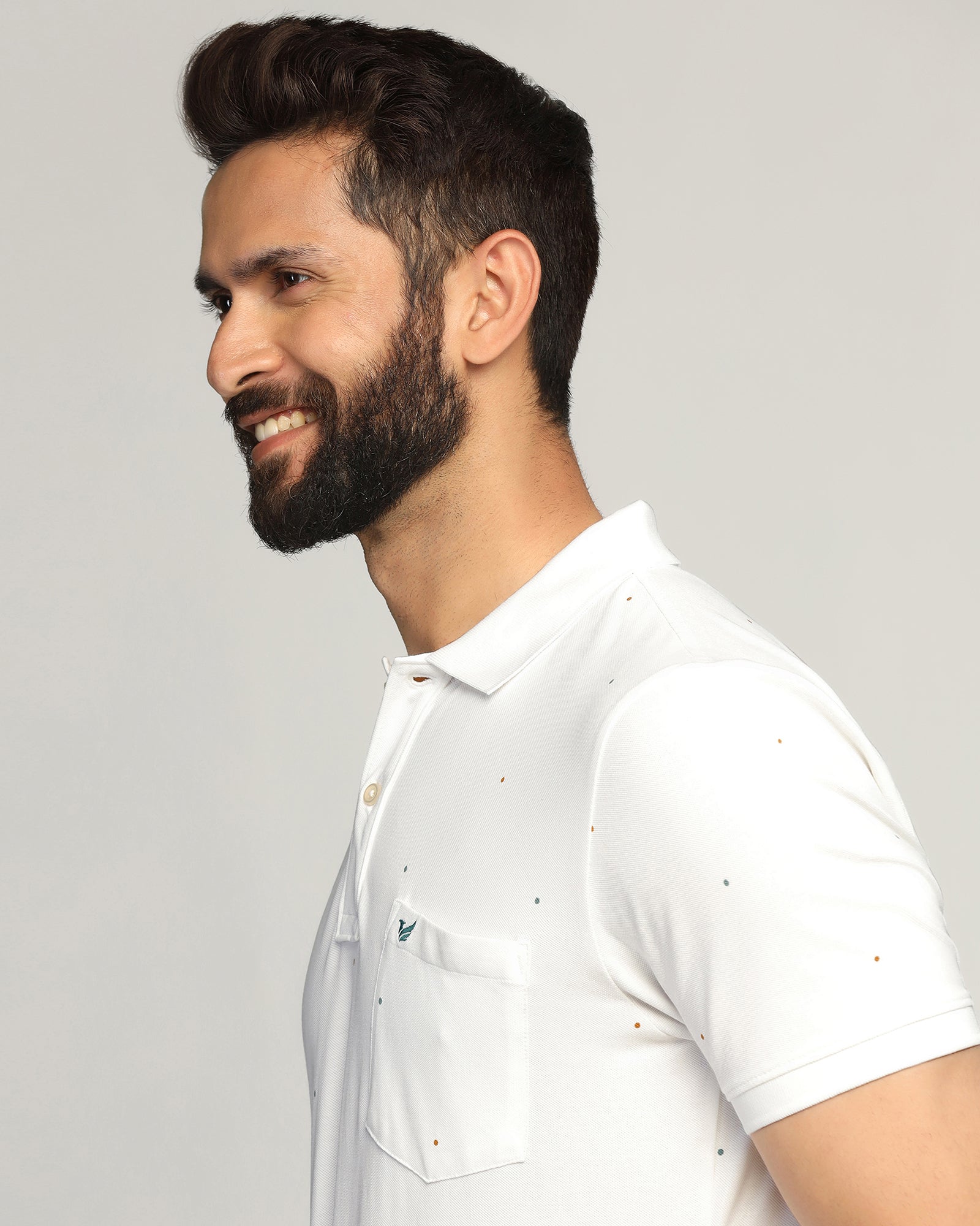 Polo White Printed T-Shirt - Wembley