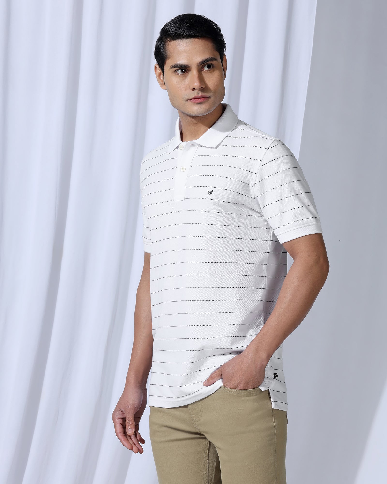 Polo White Stripe T-Shirt - Willow