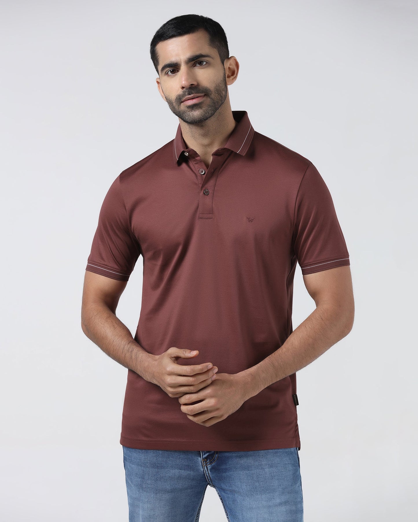 Port Wine Solid Polo - Ram