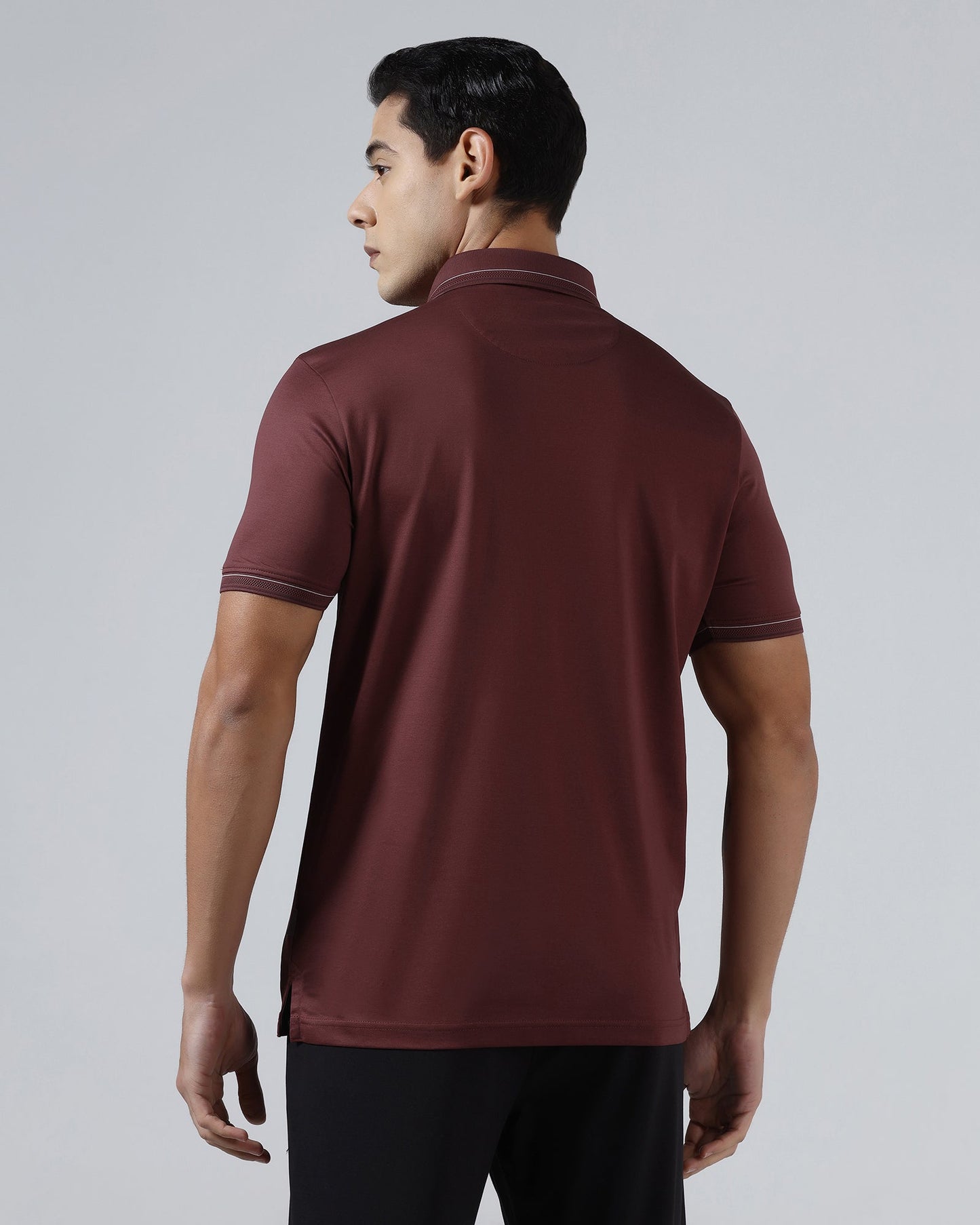 Port Wine Solid Polo - Ram