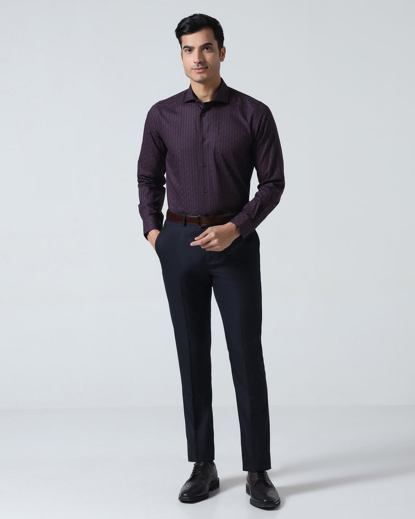 Purple Check Shirt - Echod