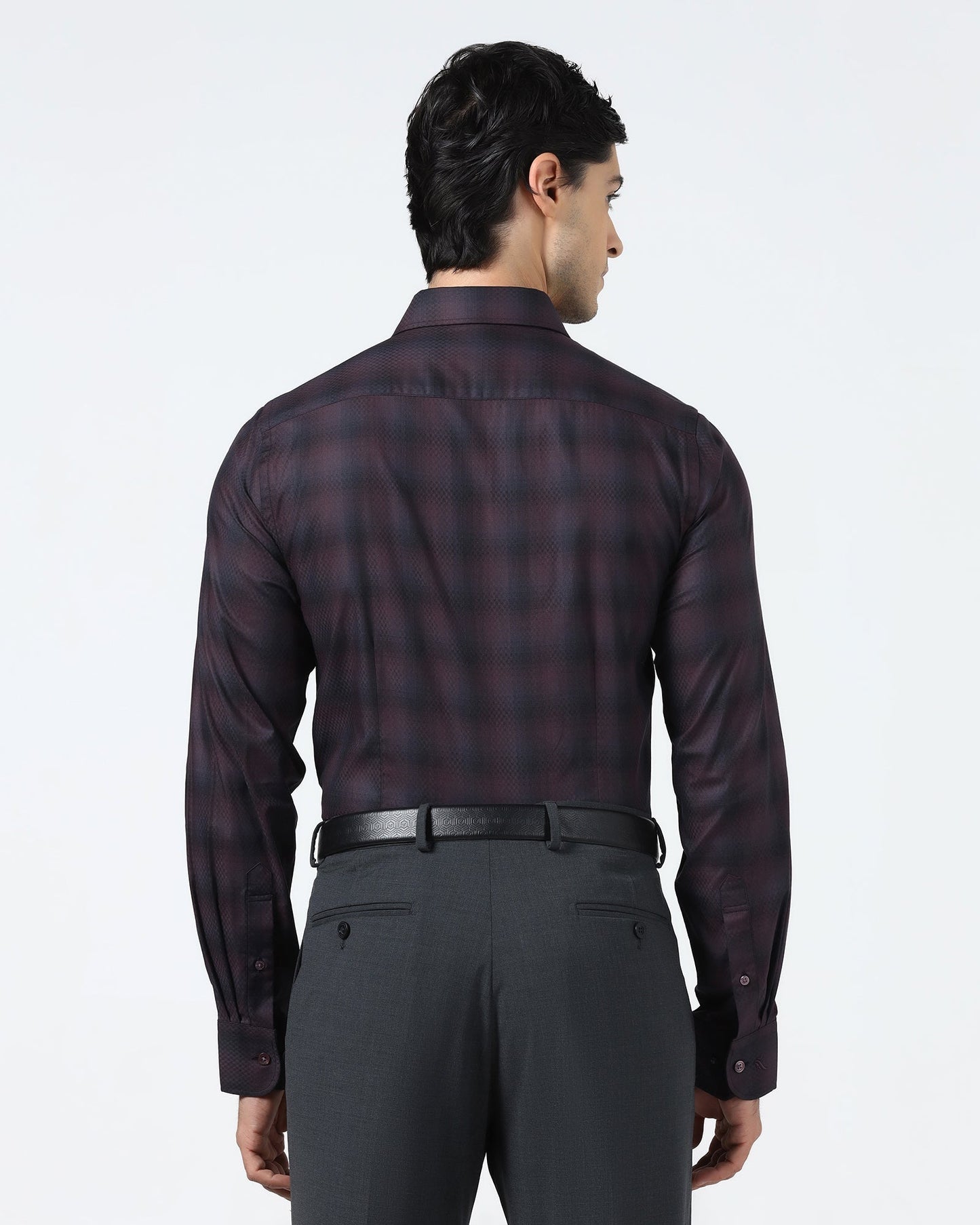 Purple Check Shirt - Perkin