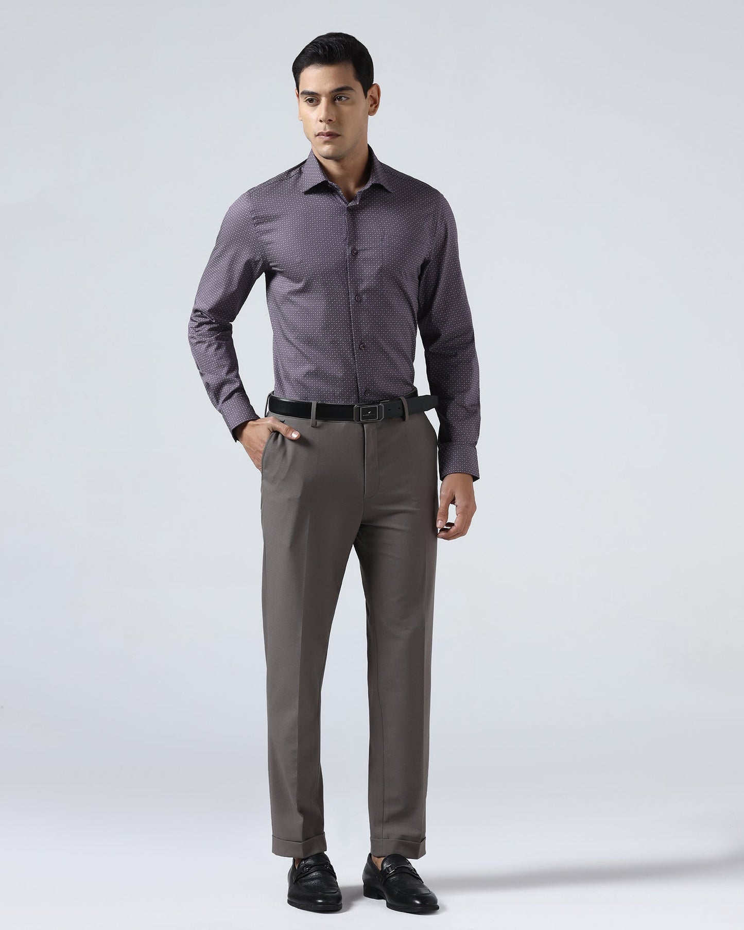 Purple Printed Shirt - Andrew