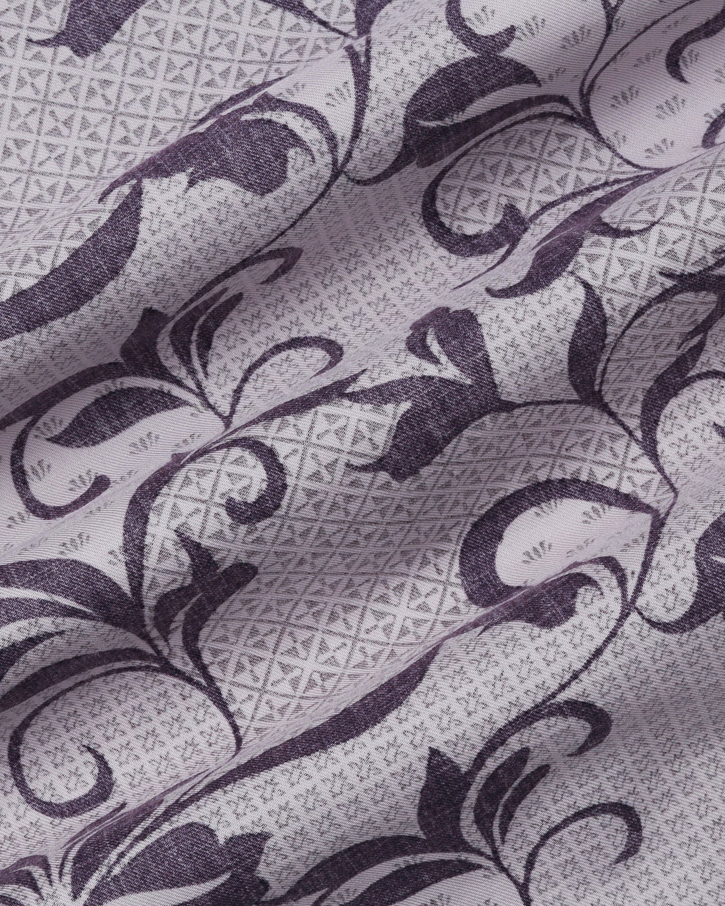 Purple Half Sleeve Printed Shirt - Lenard