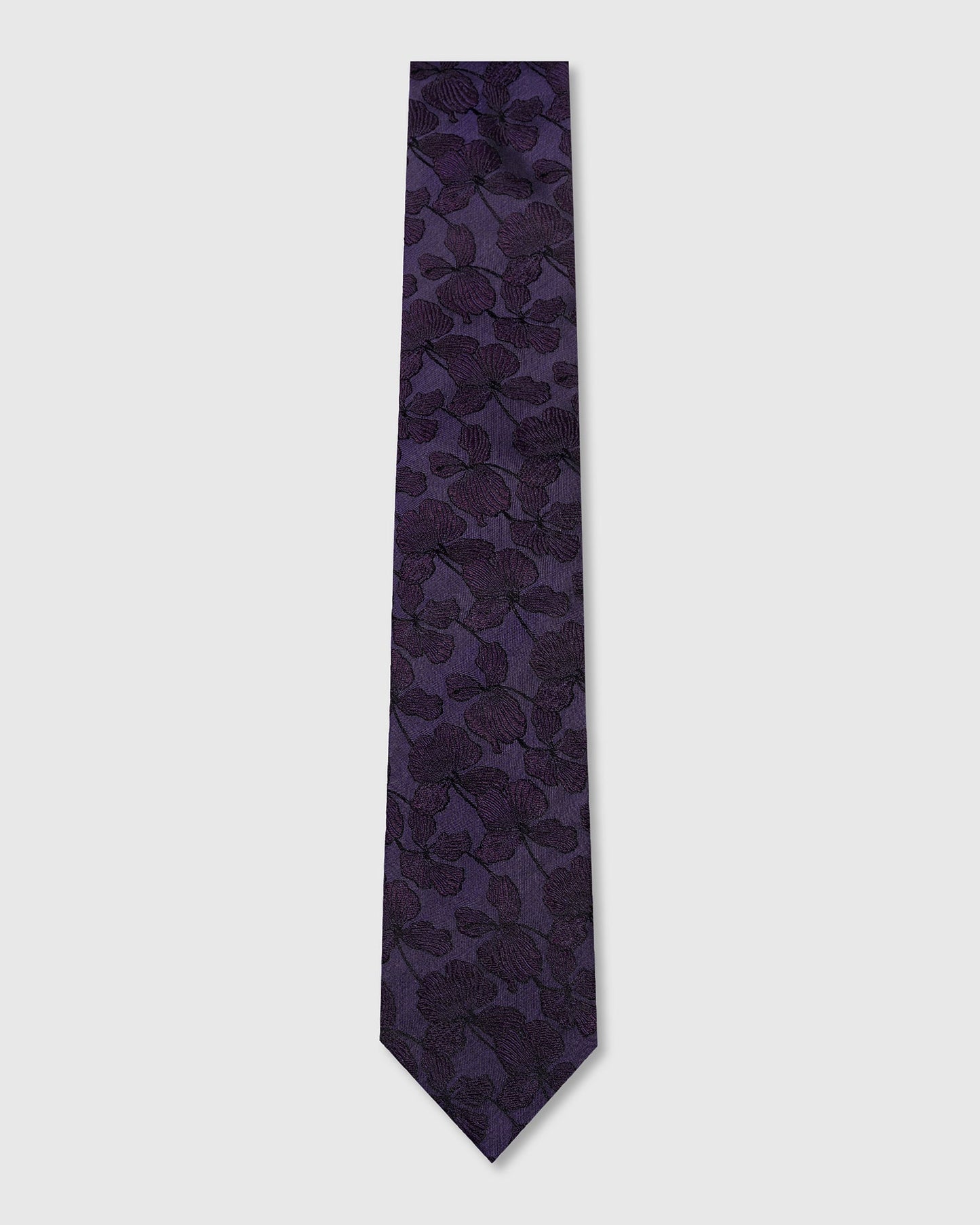 Purple Silk Jacquard Tie - Willis