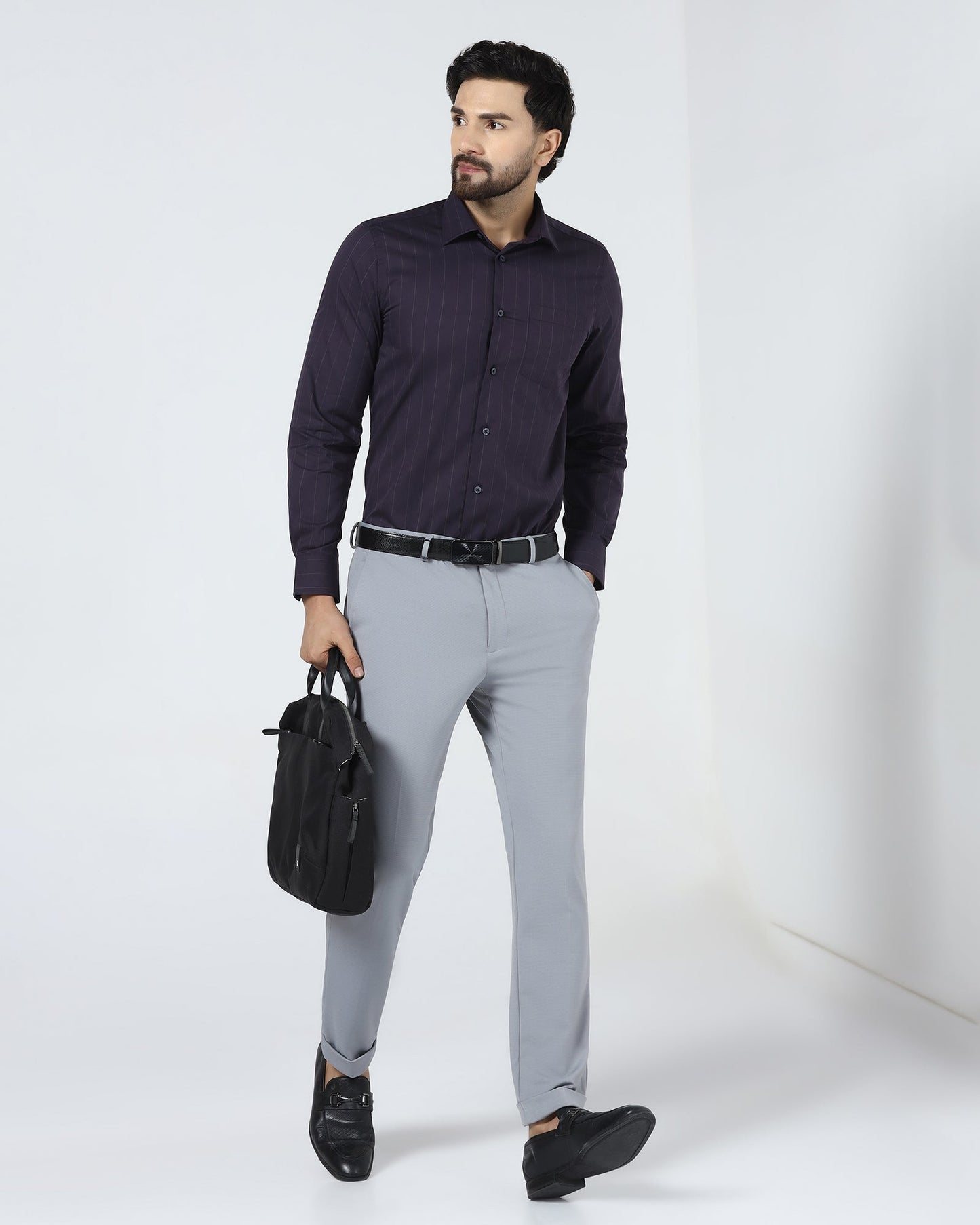 Purple Stripe Shirt - Golf