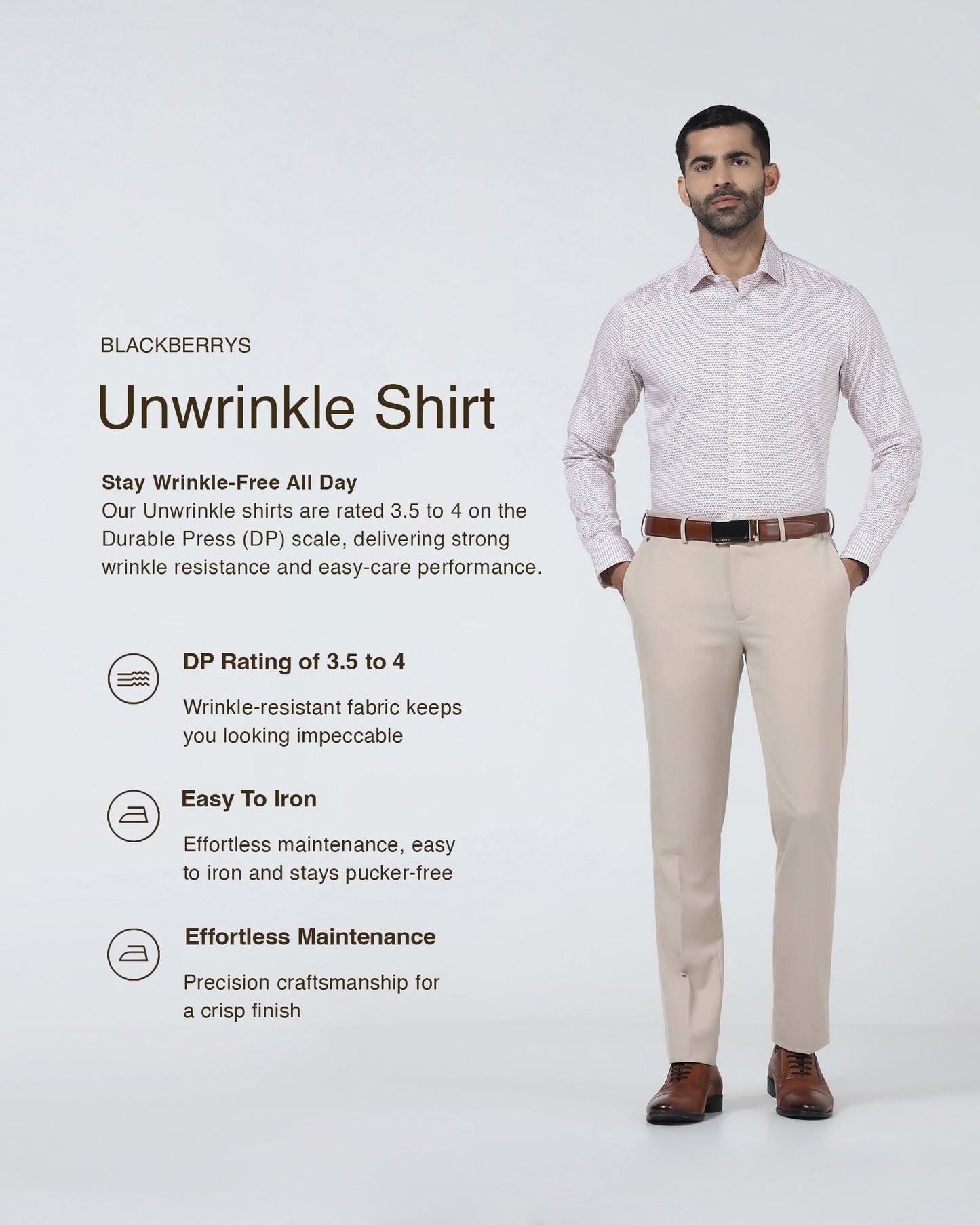 Red Unwrinkle Printed Shirt - Everest